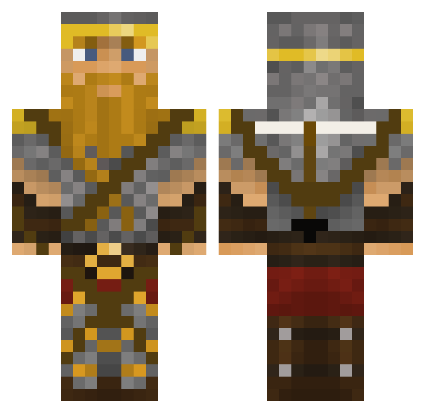 Cobay Minecraft skin, front and back view