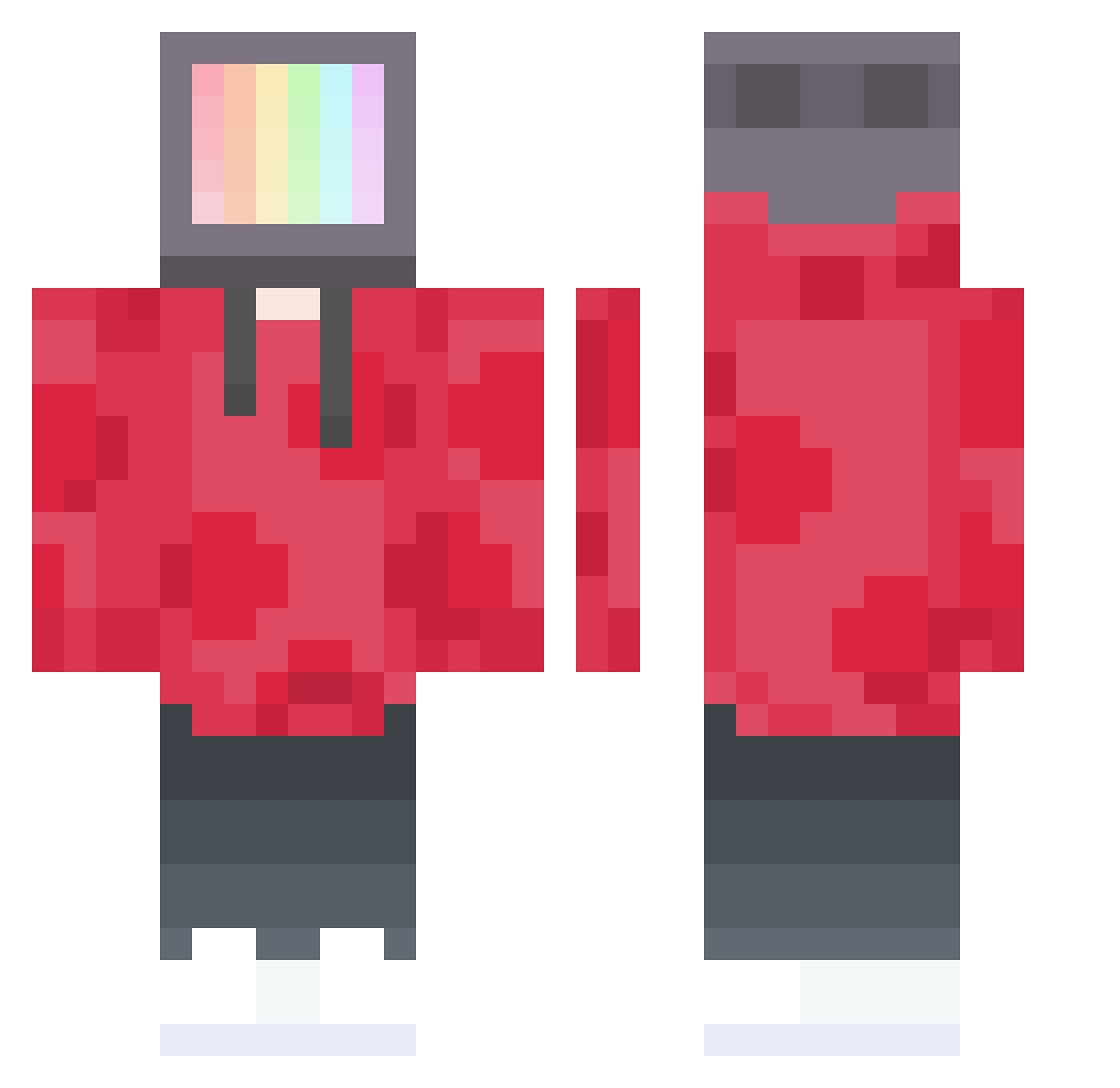 October16th Minecraft skin, front and back view