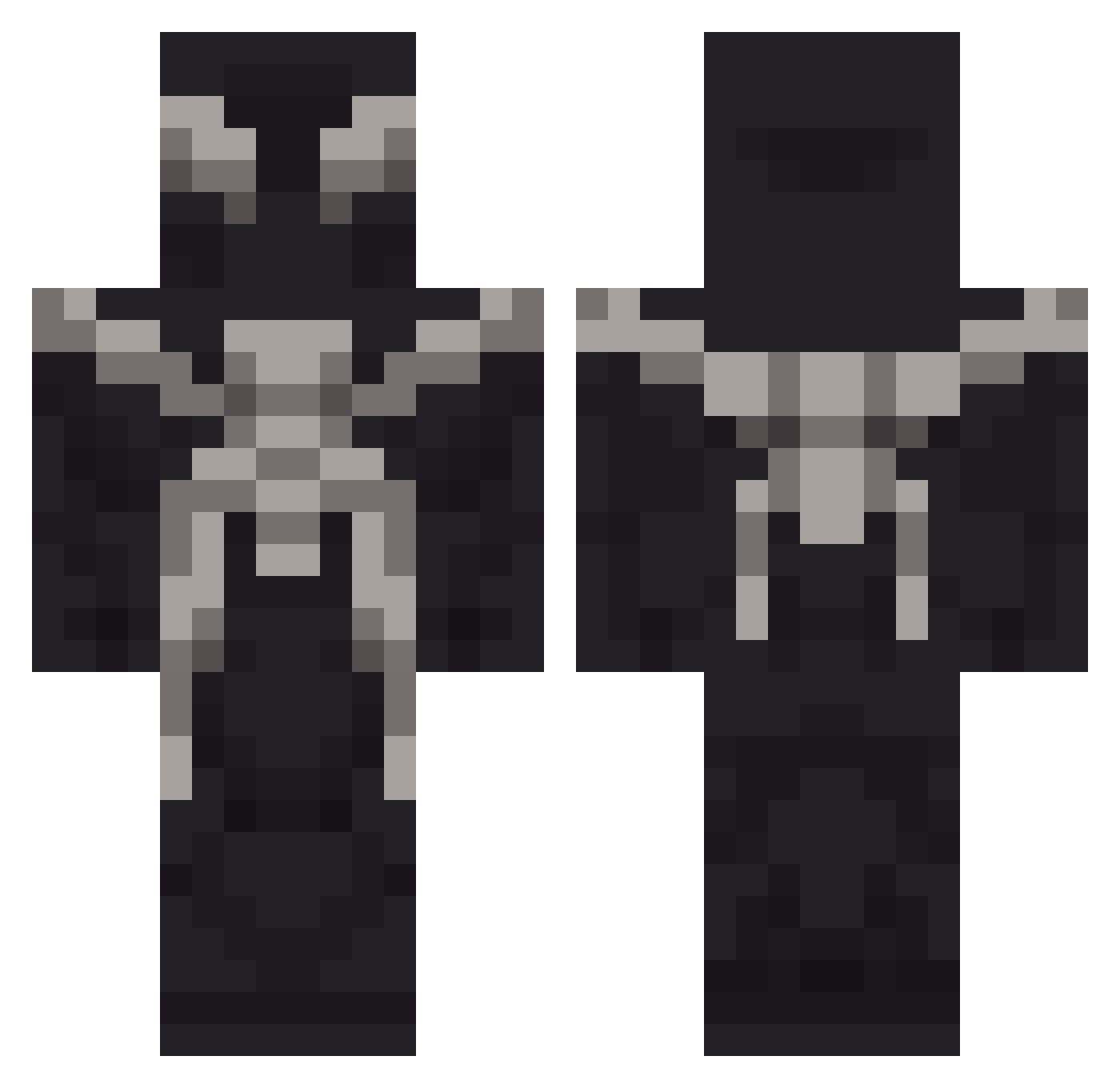 maximusprime02 Minecraft skin, front and back view