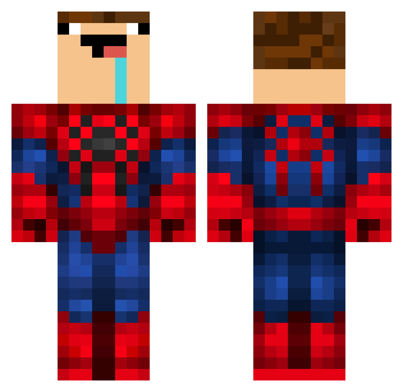 _lilalx Minecraft skin, front and back view