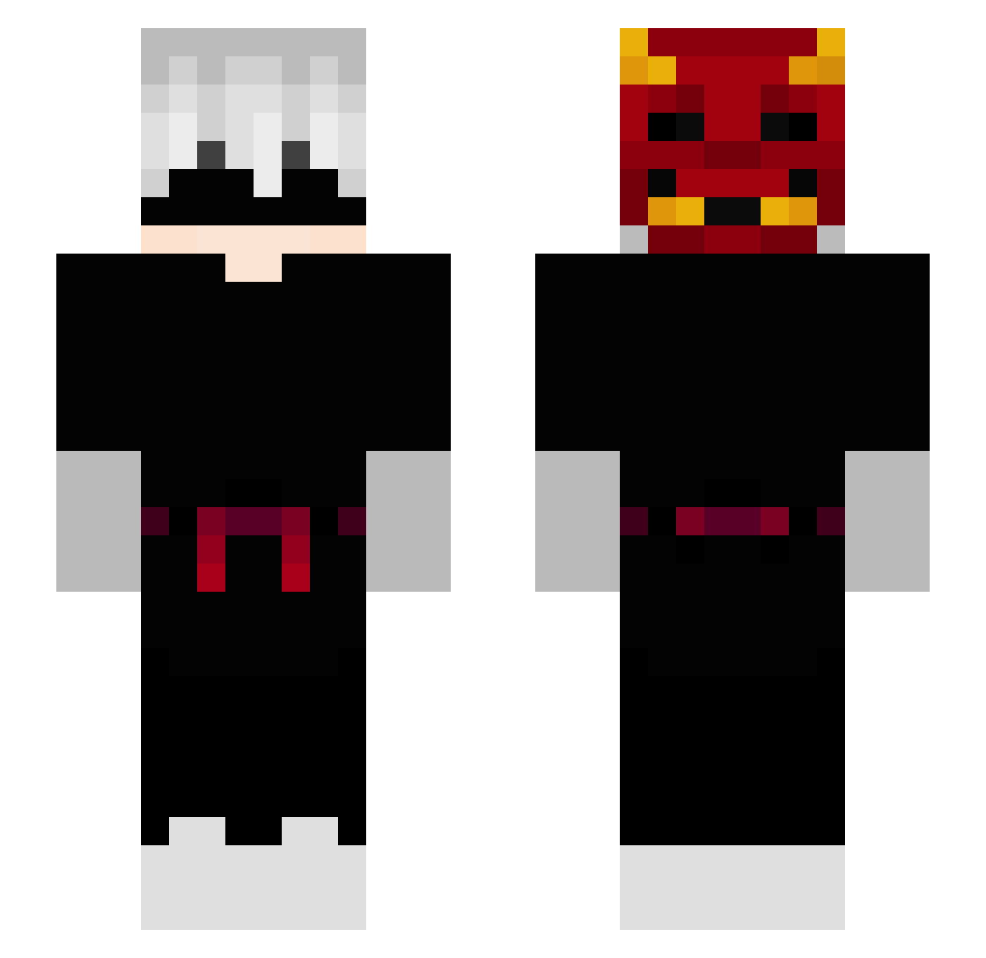iEzeeqiel Minecraft skin, front and back view