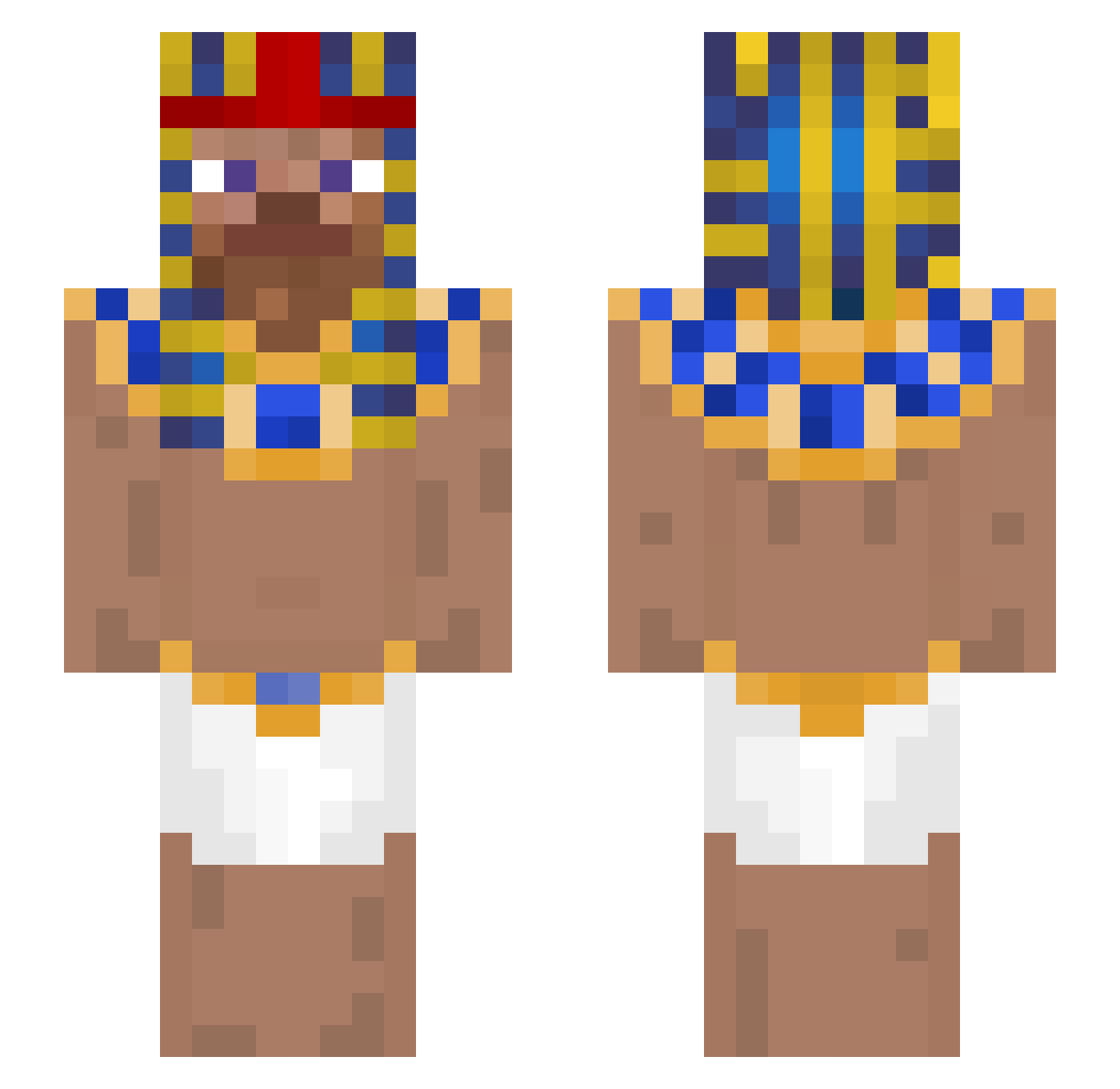 JustMikey21 Minecraft skin, front and back view