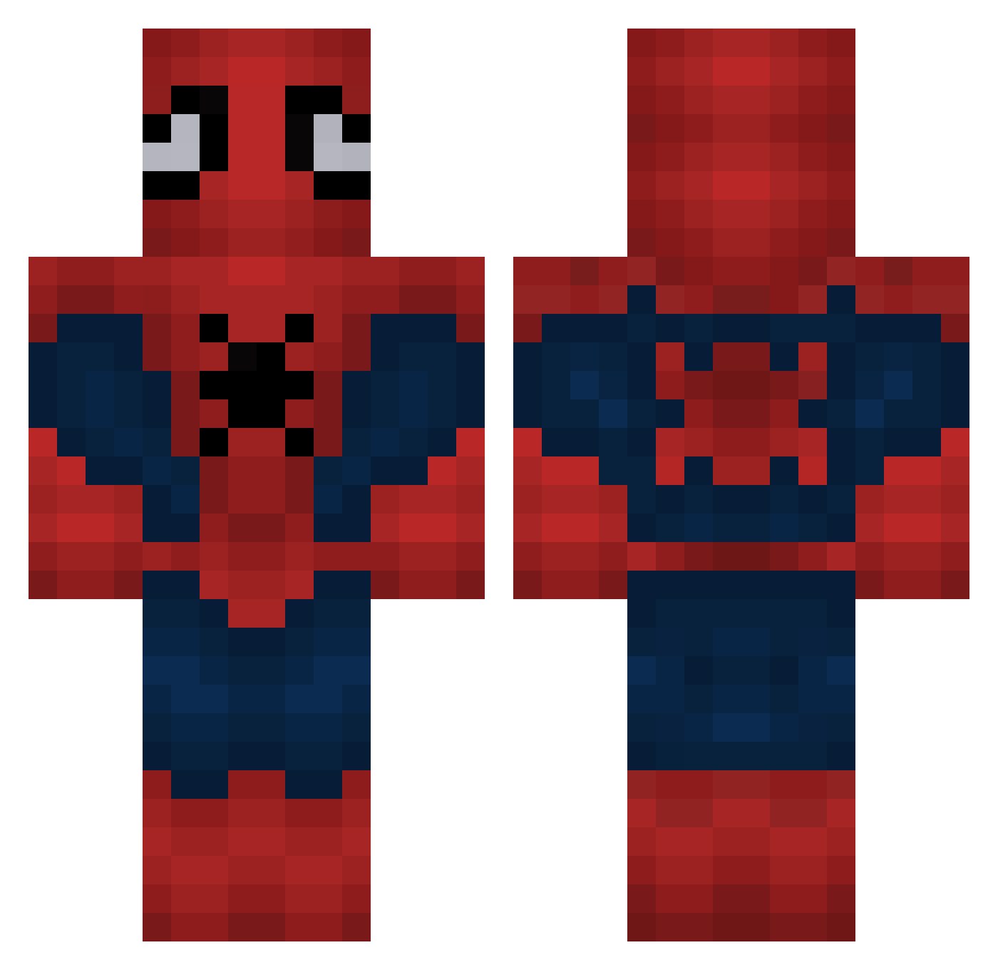 Xf7 Minecraft skin, front and back view