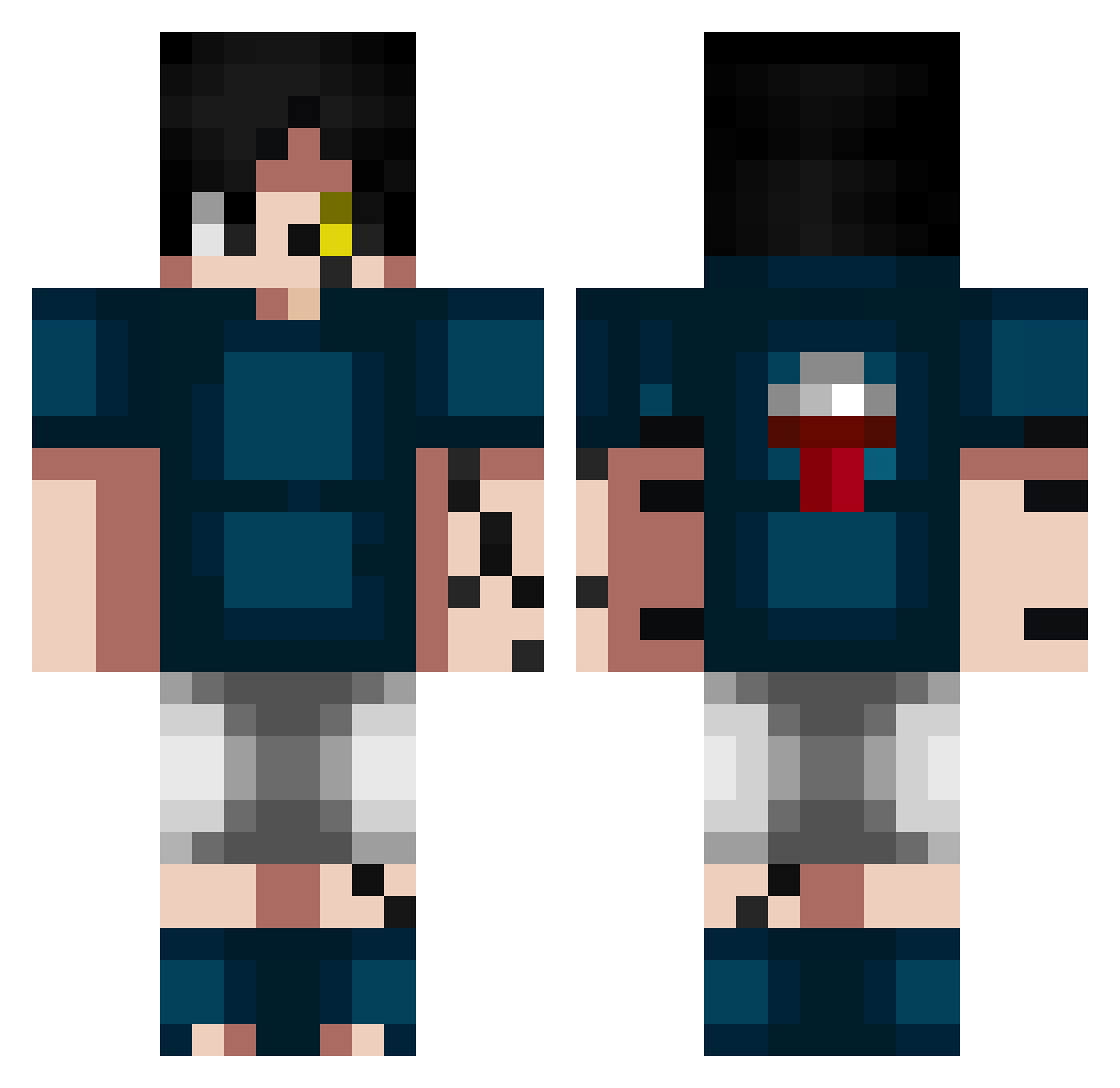 MuitoSono_ Minecraft skin, front and back view