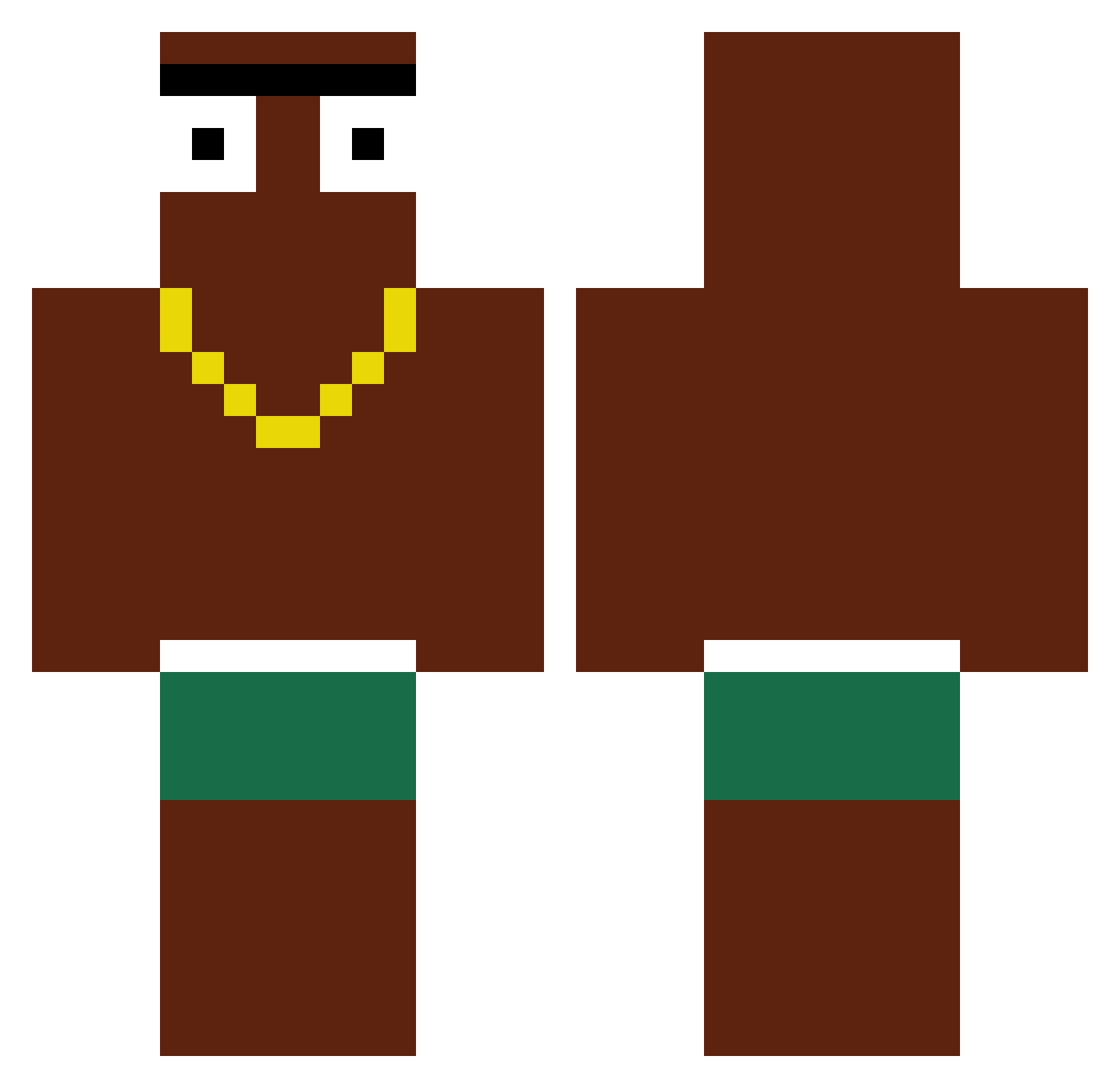 BiznesmenDoniel Minecraft skin, front and back view