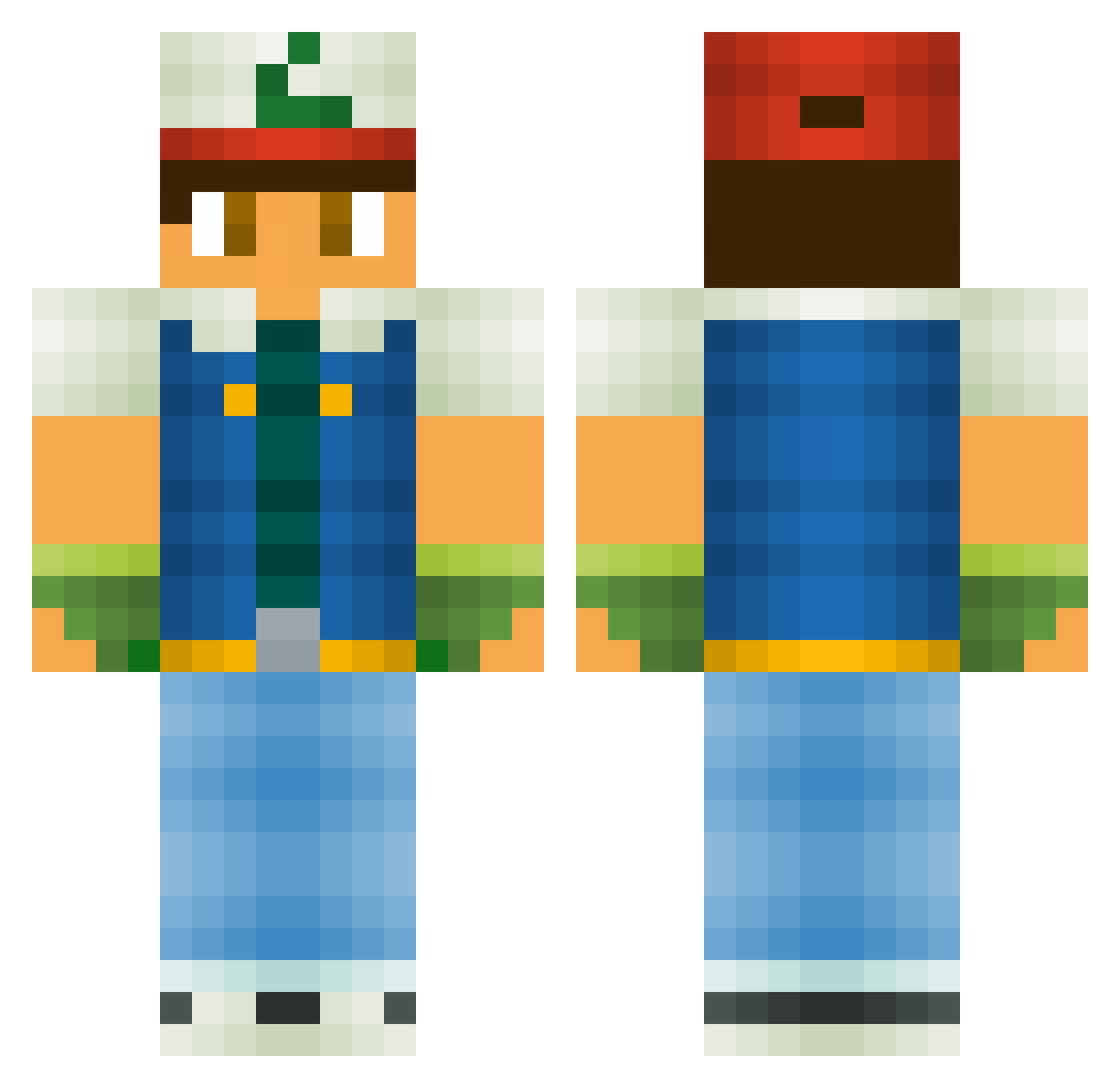 FerrariDmon Minecraft skin, front and back view