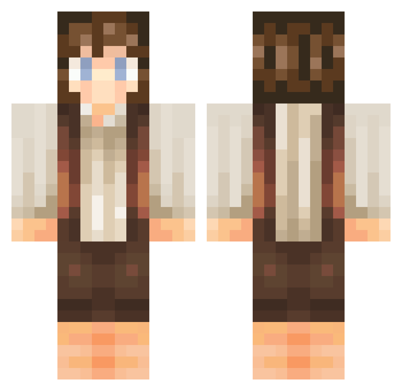 mumionek Minecraft skin, front and back view