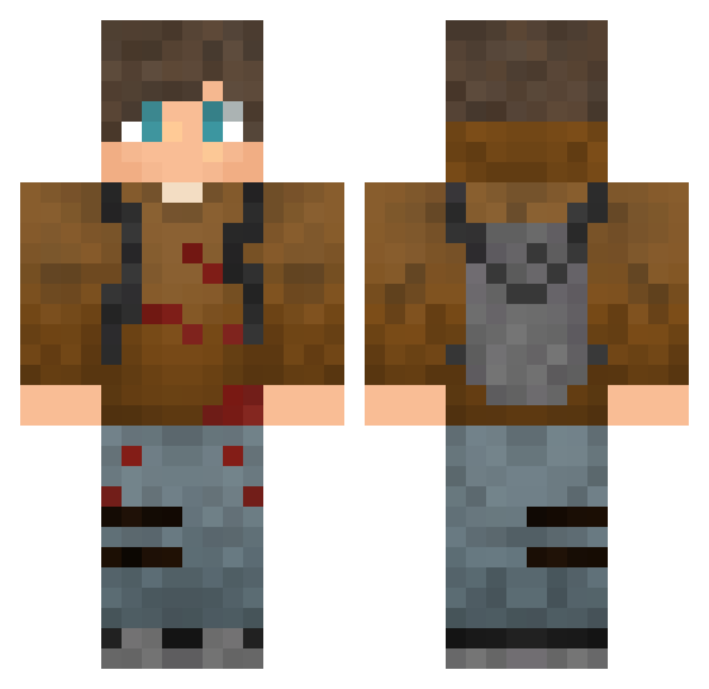 Sad_Cloud_ Minecraft skin, front and back view