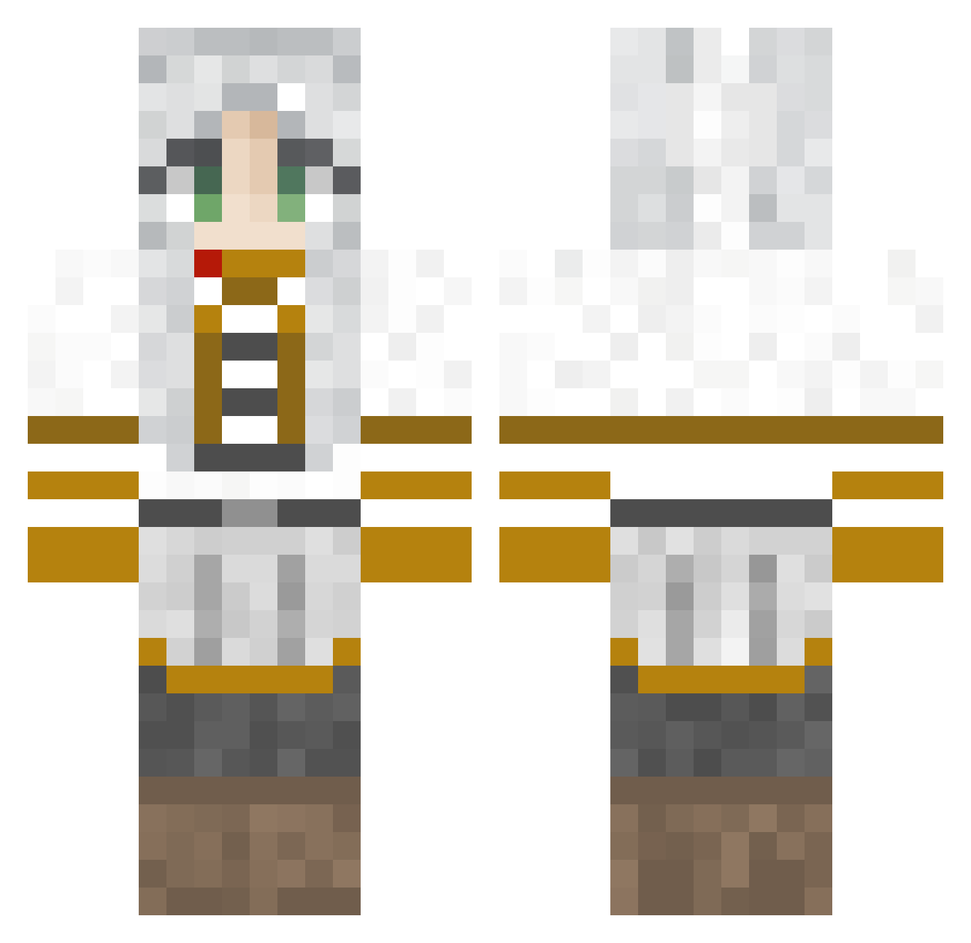 TygraLol Minecraft skin, front and back view