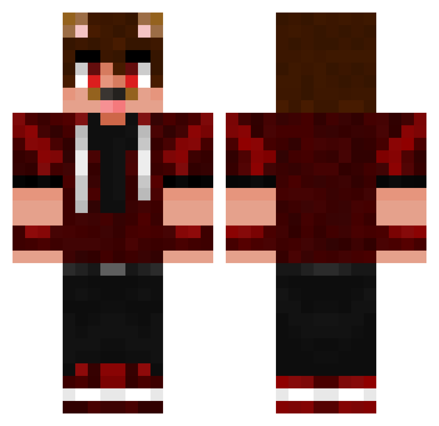 contrll Minecraft skin, front and back view