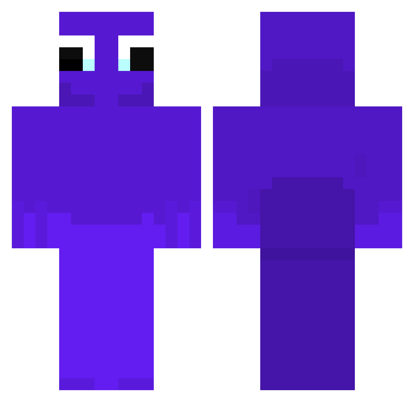 jamesk67 Minecraft skin, front and back view