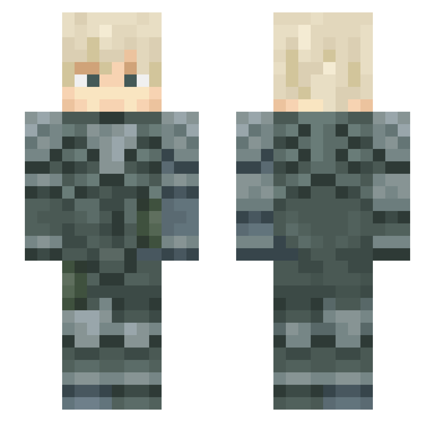 Zolariko Minecraft skin, front and back view