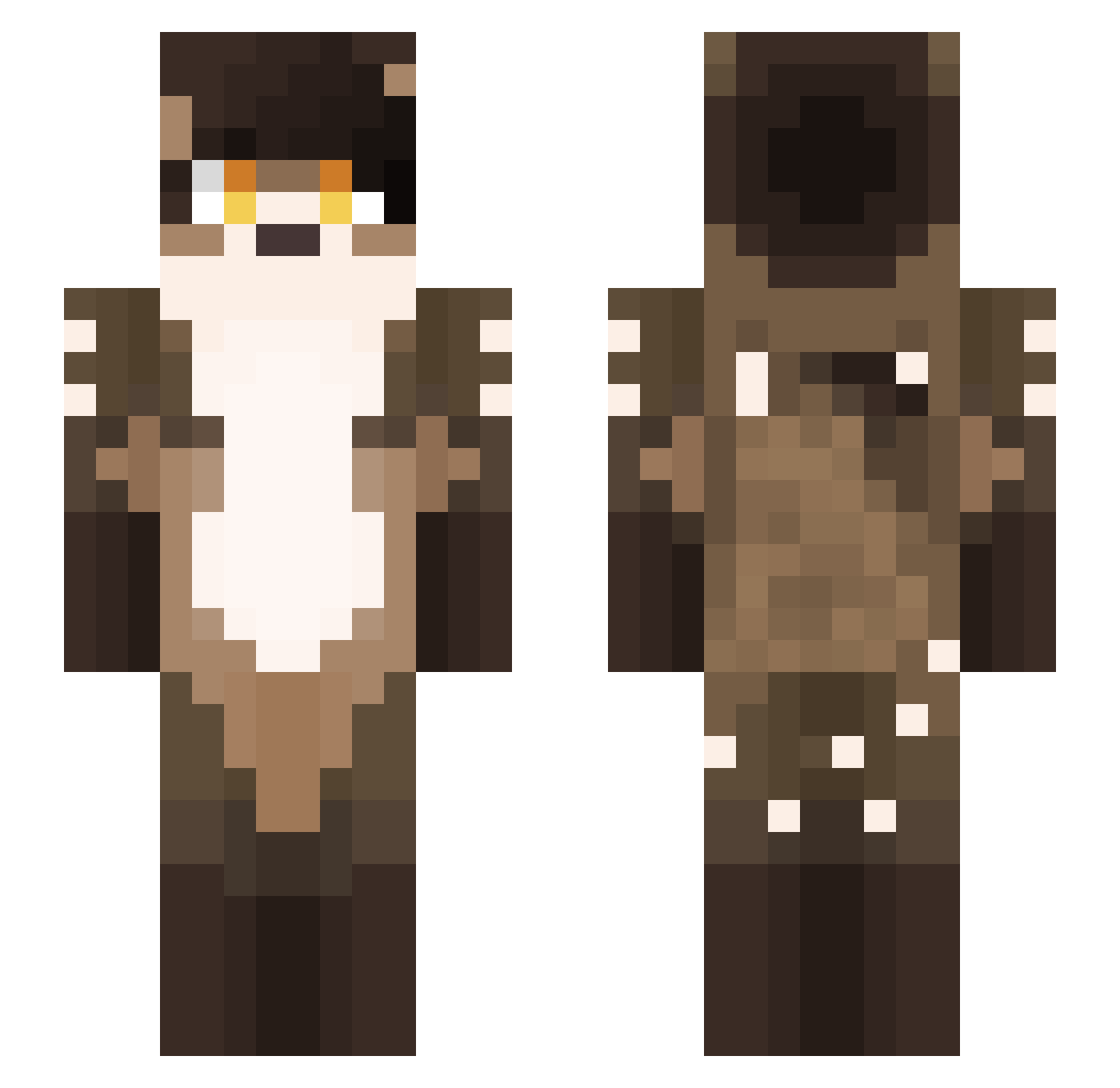 zombiez60167 Minecraft skin, front and back view