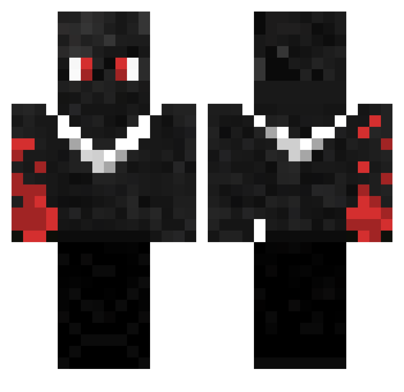 G0th_Daddx Minecraft skin, front and back view