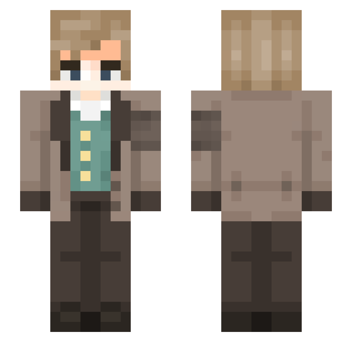 Ri_atnes Minecraft skin, front and back view