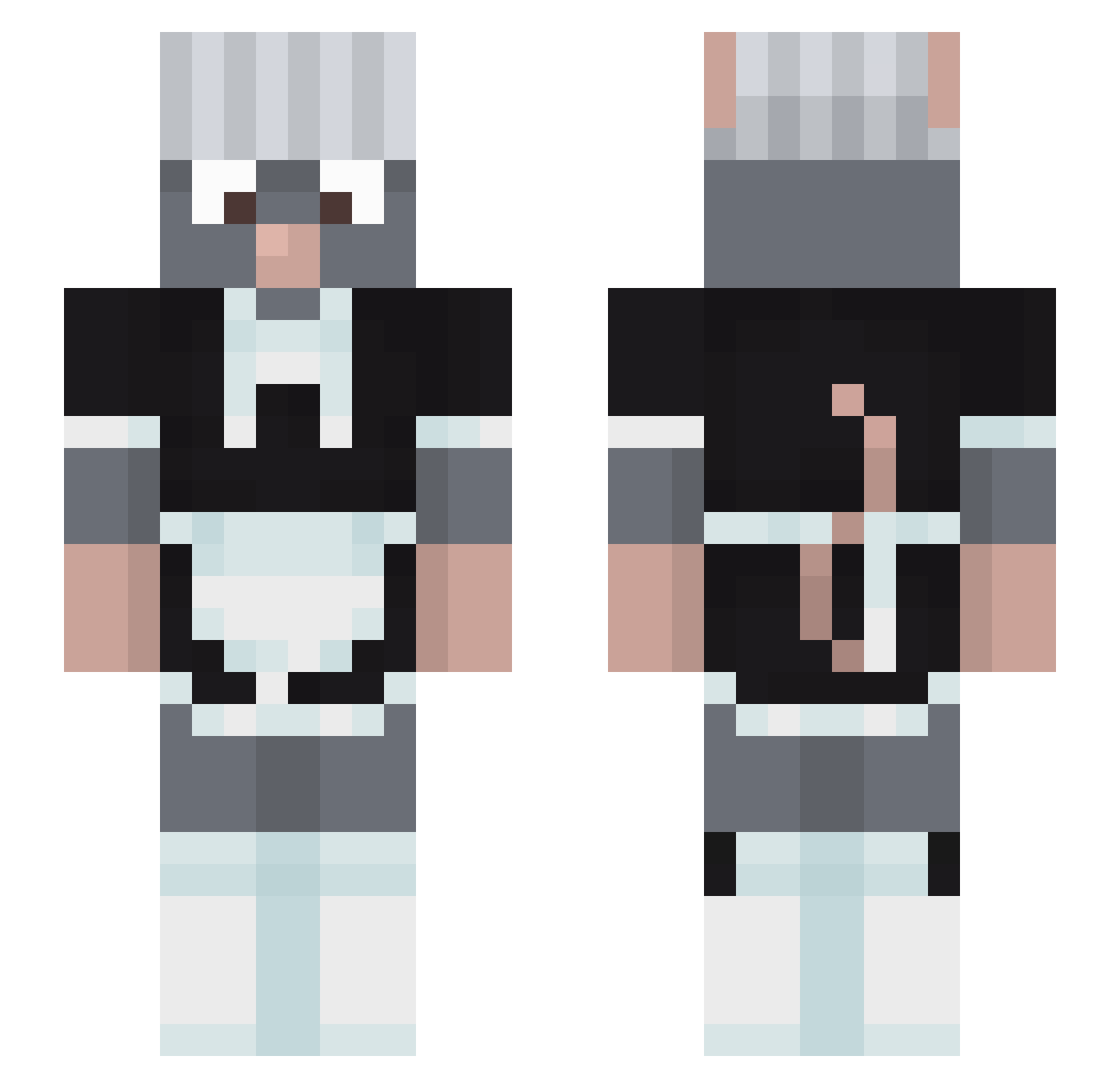Aistai Minecraft skin, front and back view