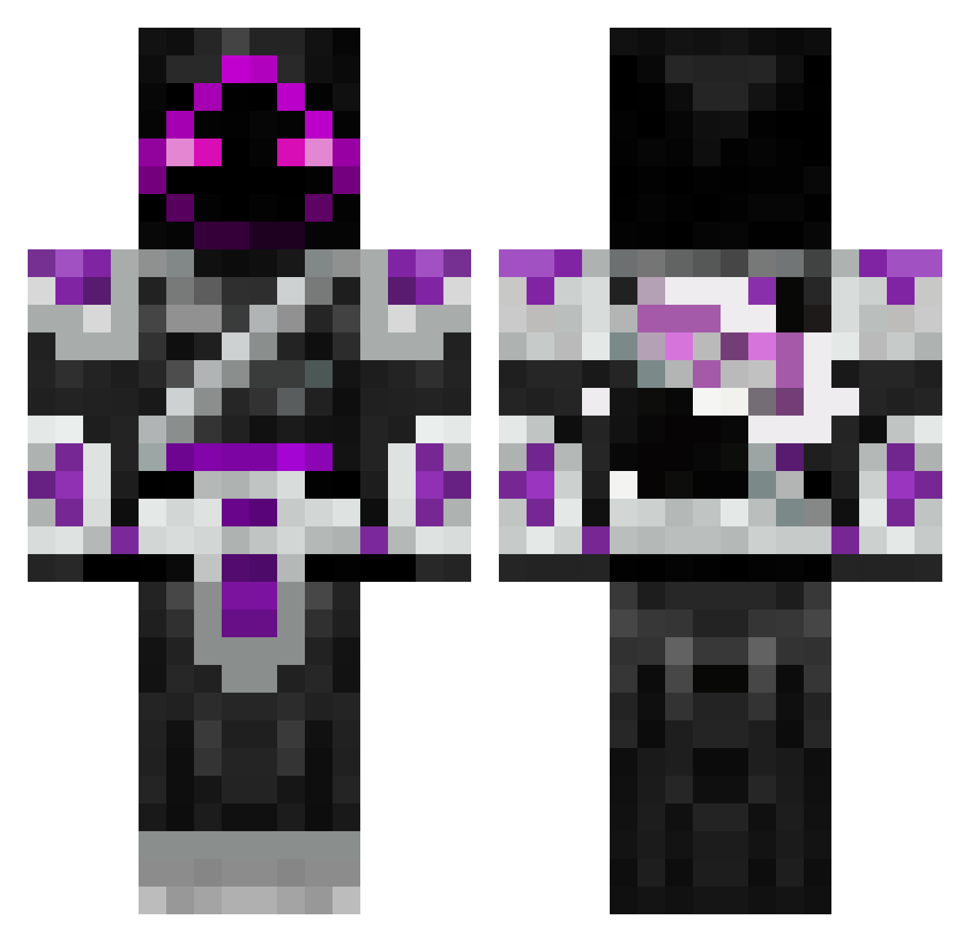 Minitoast1234 Minecraft skin, front and back view