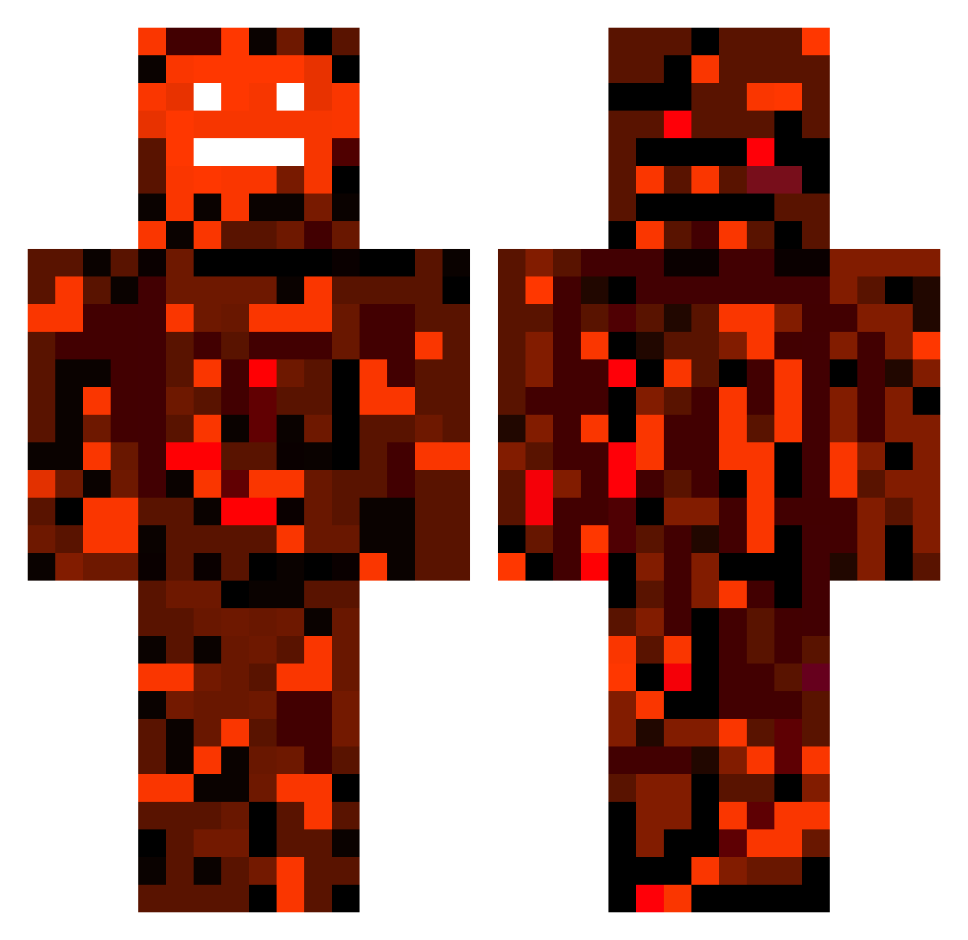 Technophoria1 Minecraft skin, front and back view