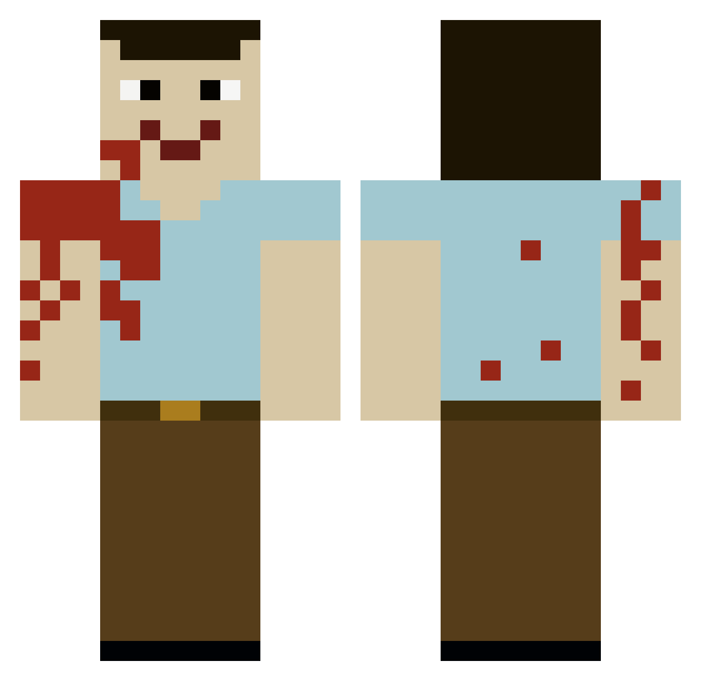 iheartori Minecraft skin, front and back view