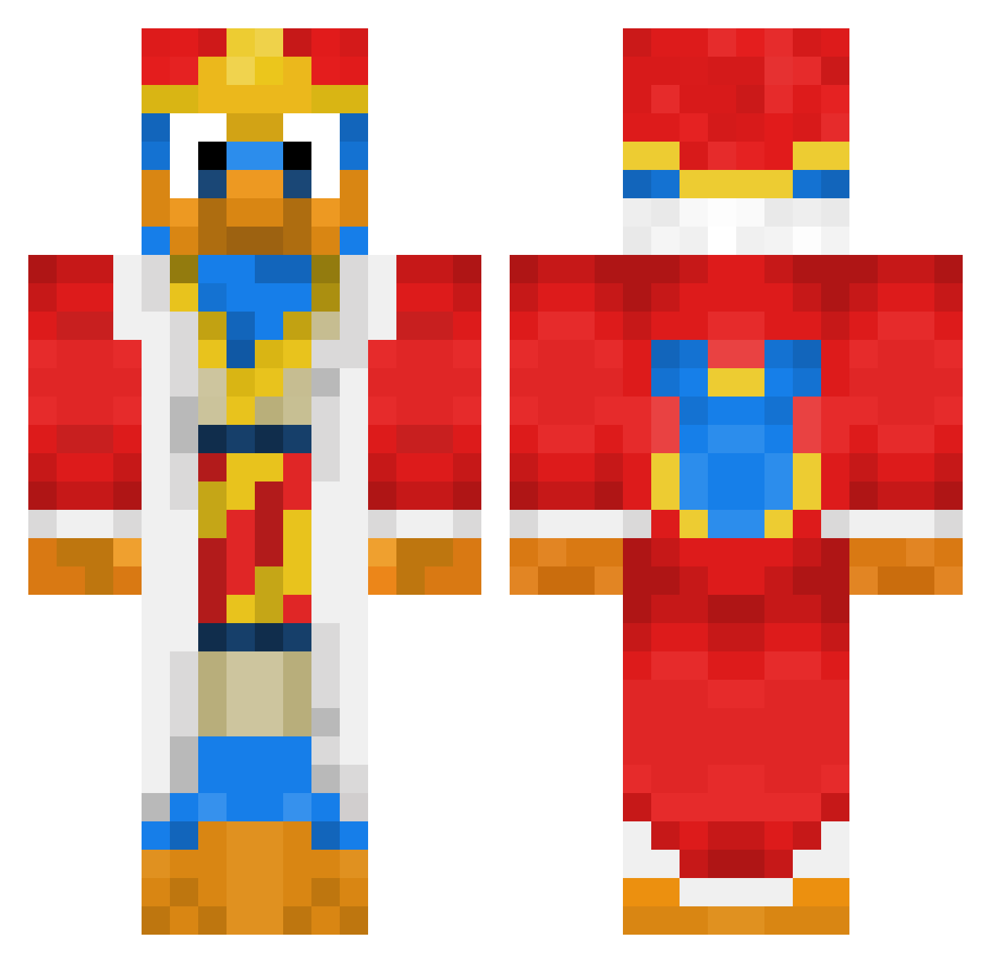 mustang759 Minecraft skin, front and back view