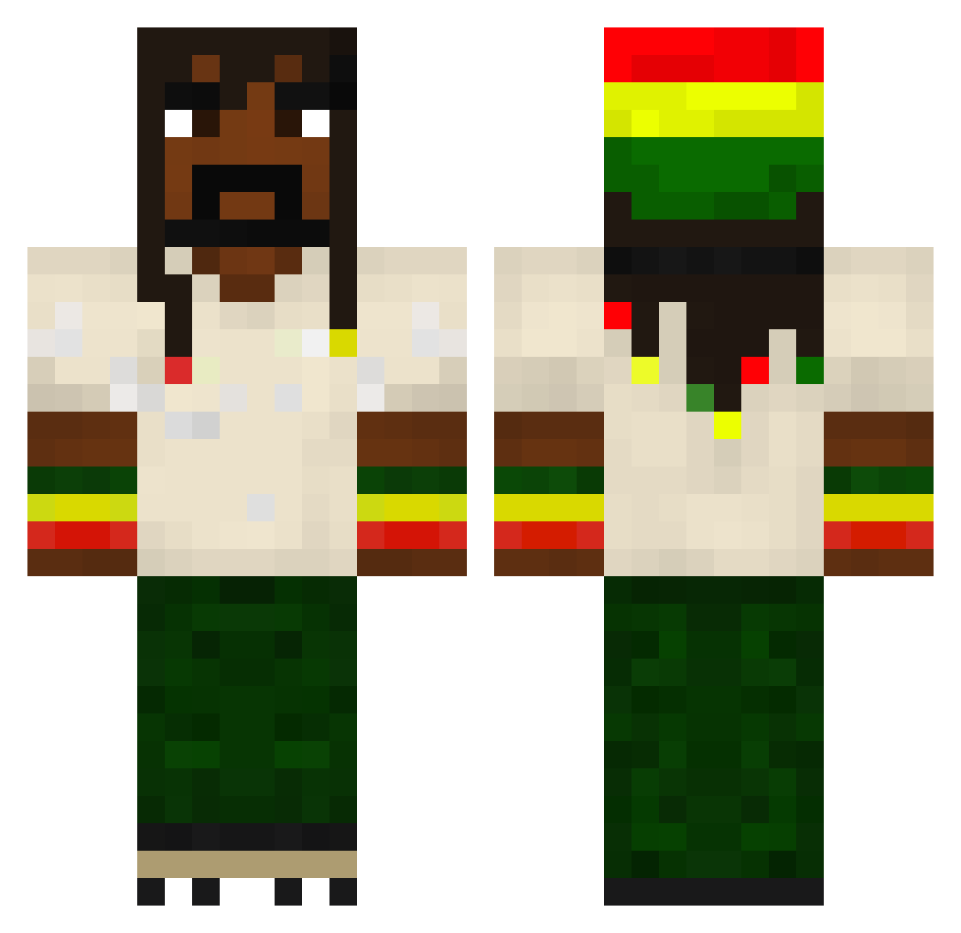bonskopiter216 Minecraft skin, front and back view