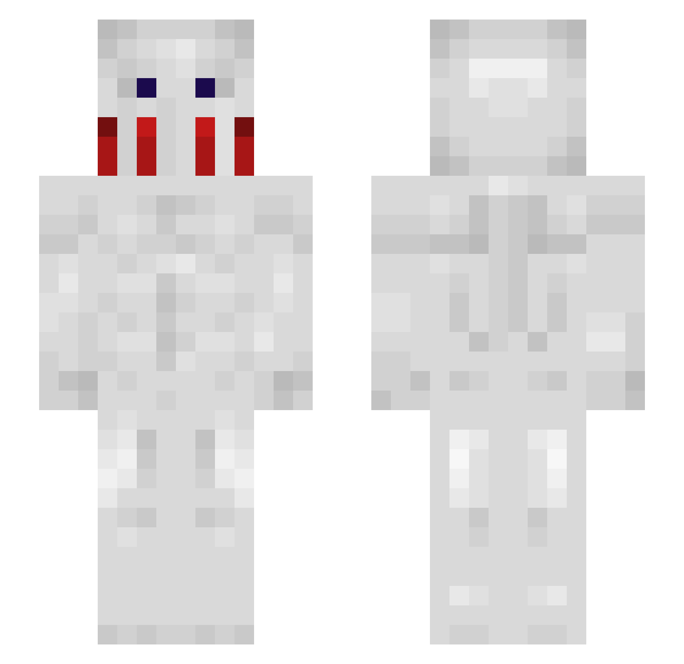 FVQE Minecraft skin, front and back view