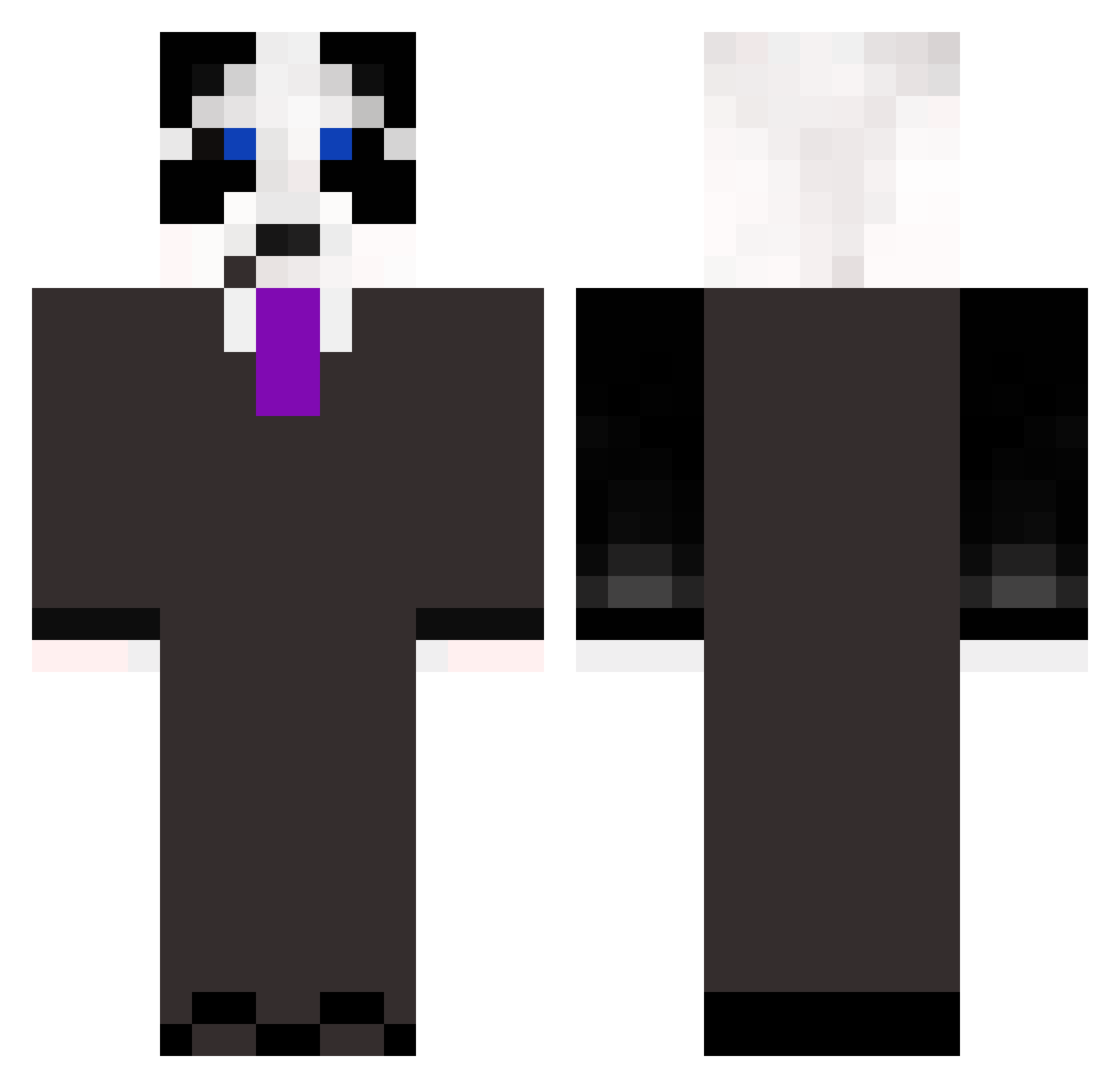 Dollar Minecraft skin, front and back view