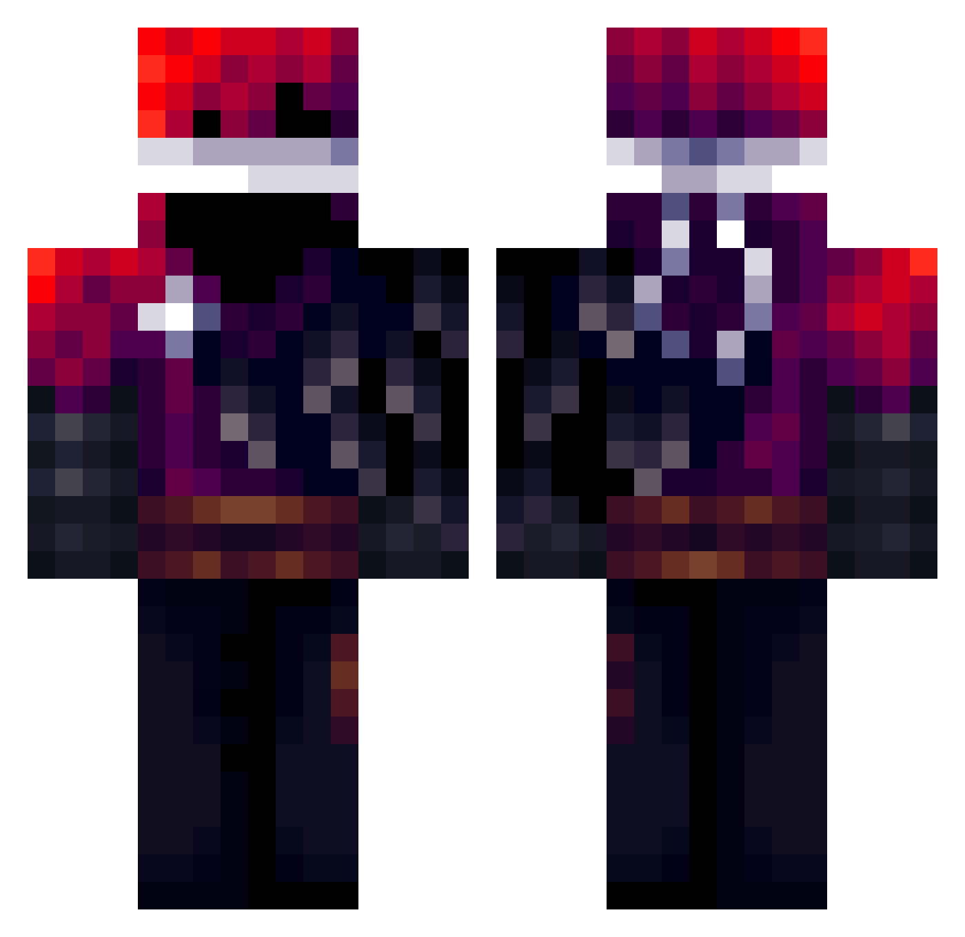 Havakiin Minecraft skin, front and back view