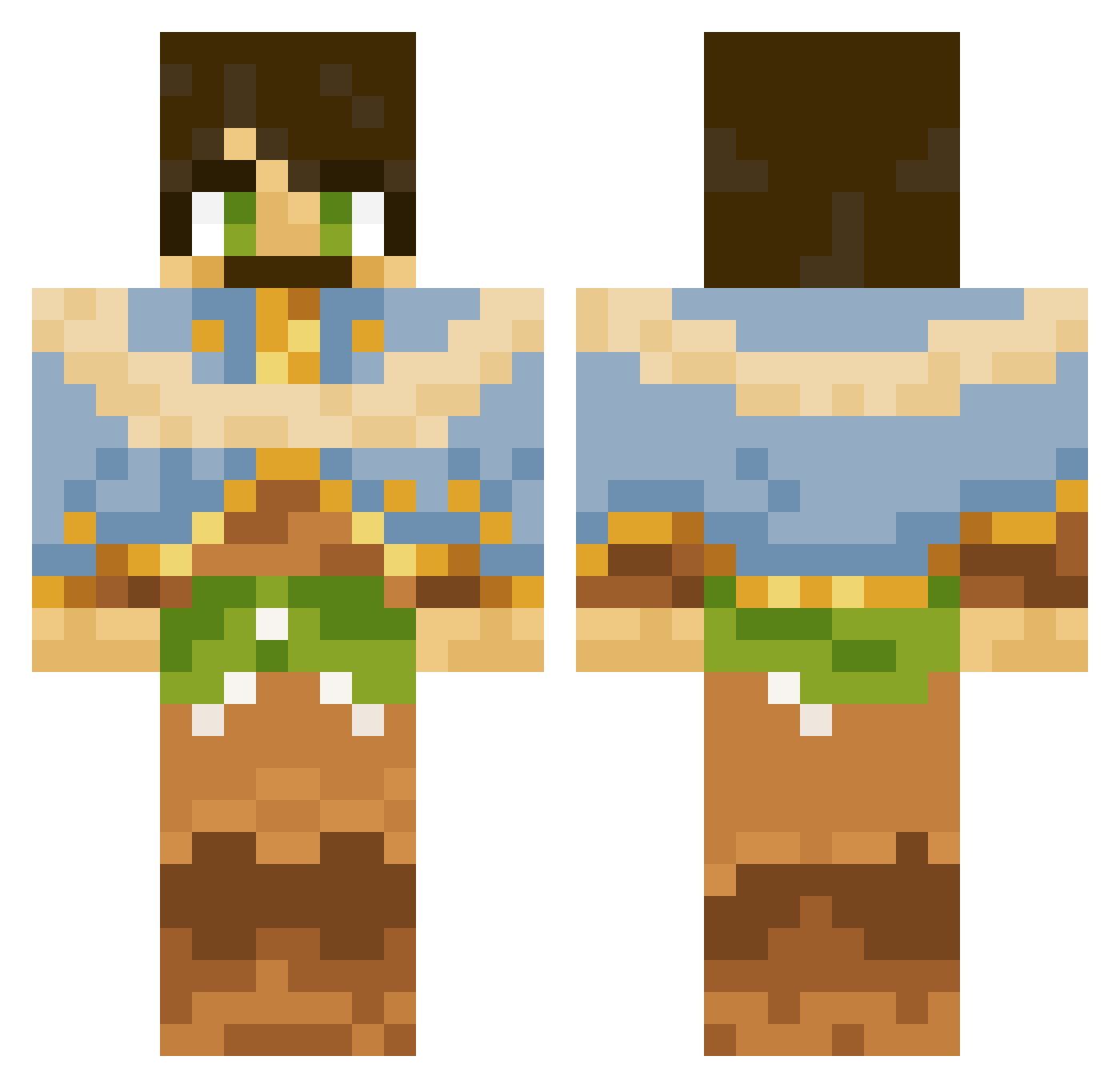 Sseaujo Minecraft skin, front and back view
