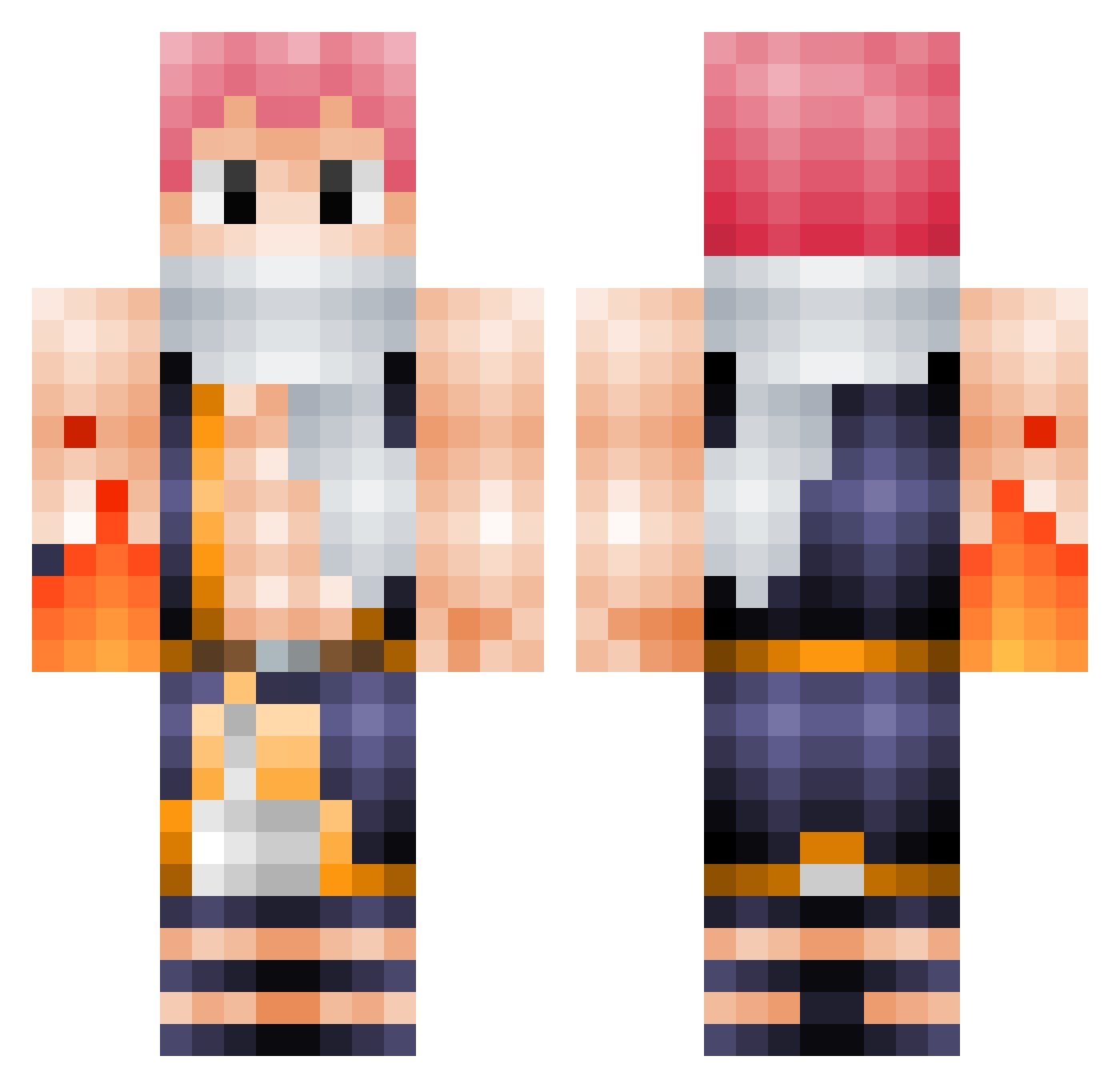 WarDragon1184 Minecraft skin, front and back view