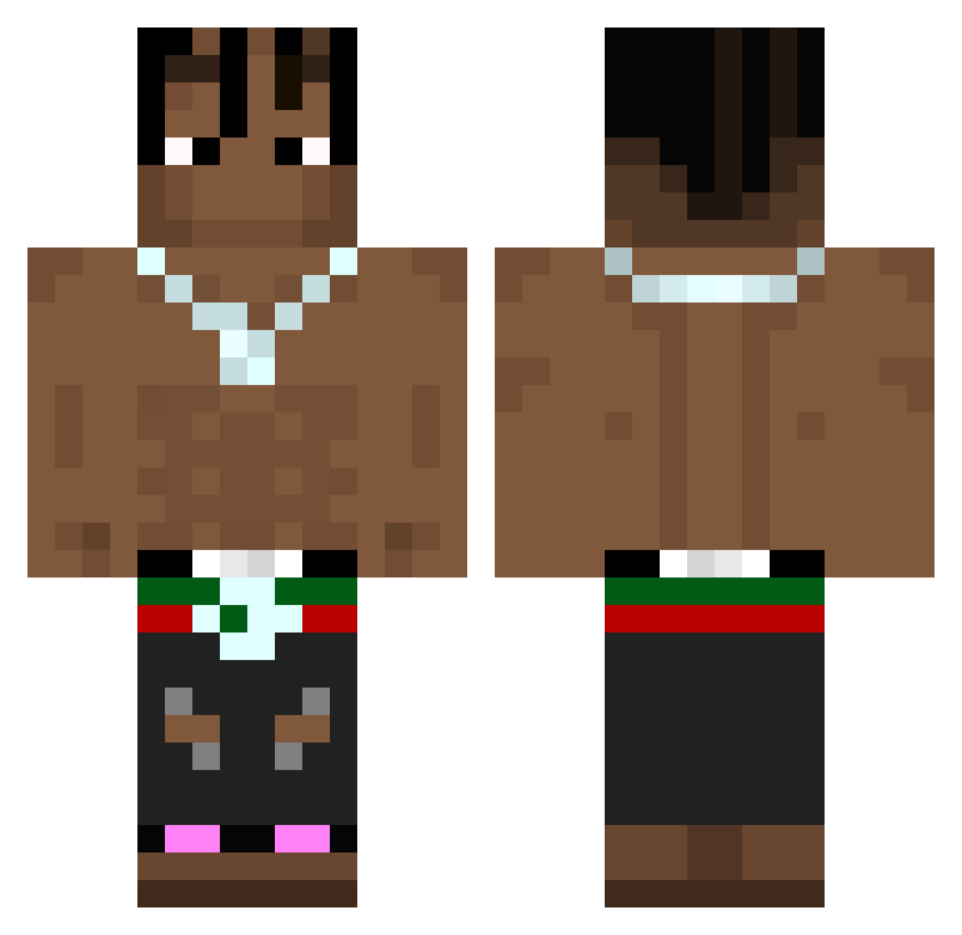 Trips Minecraft skin, front and back view