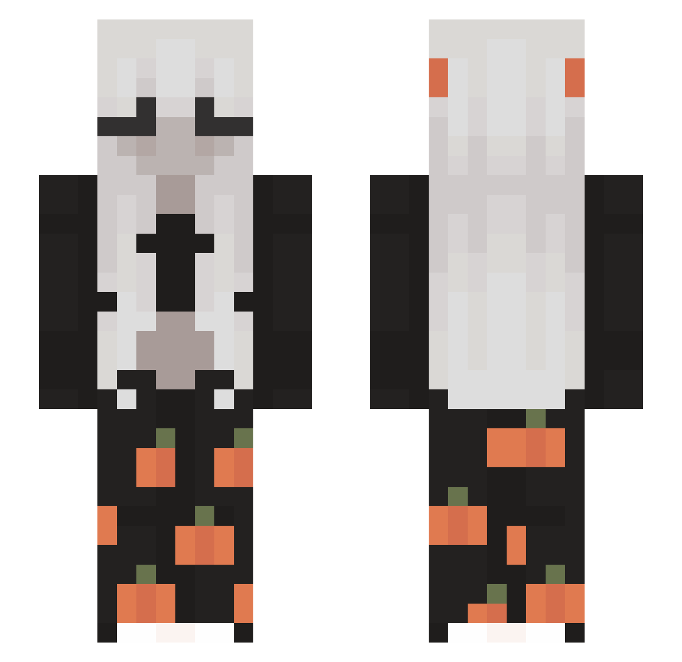 bunee_ Minecraft skin, front and back view
