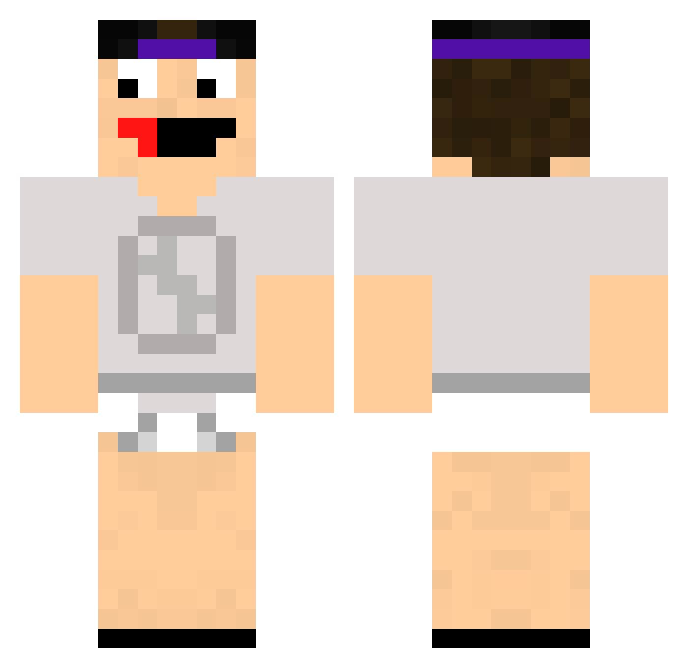 pers0n52 Minecraft skin, front and back view