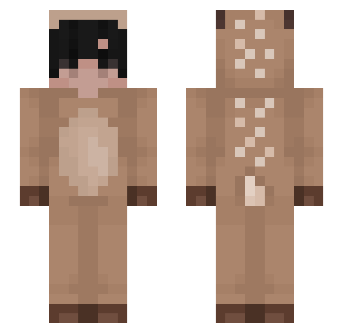 LoLYera Minecraft skin, front and back view