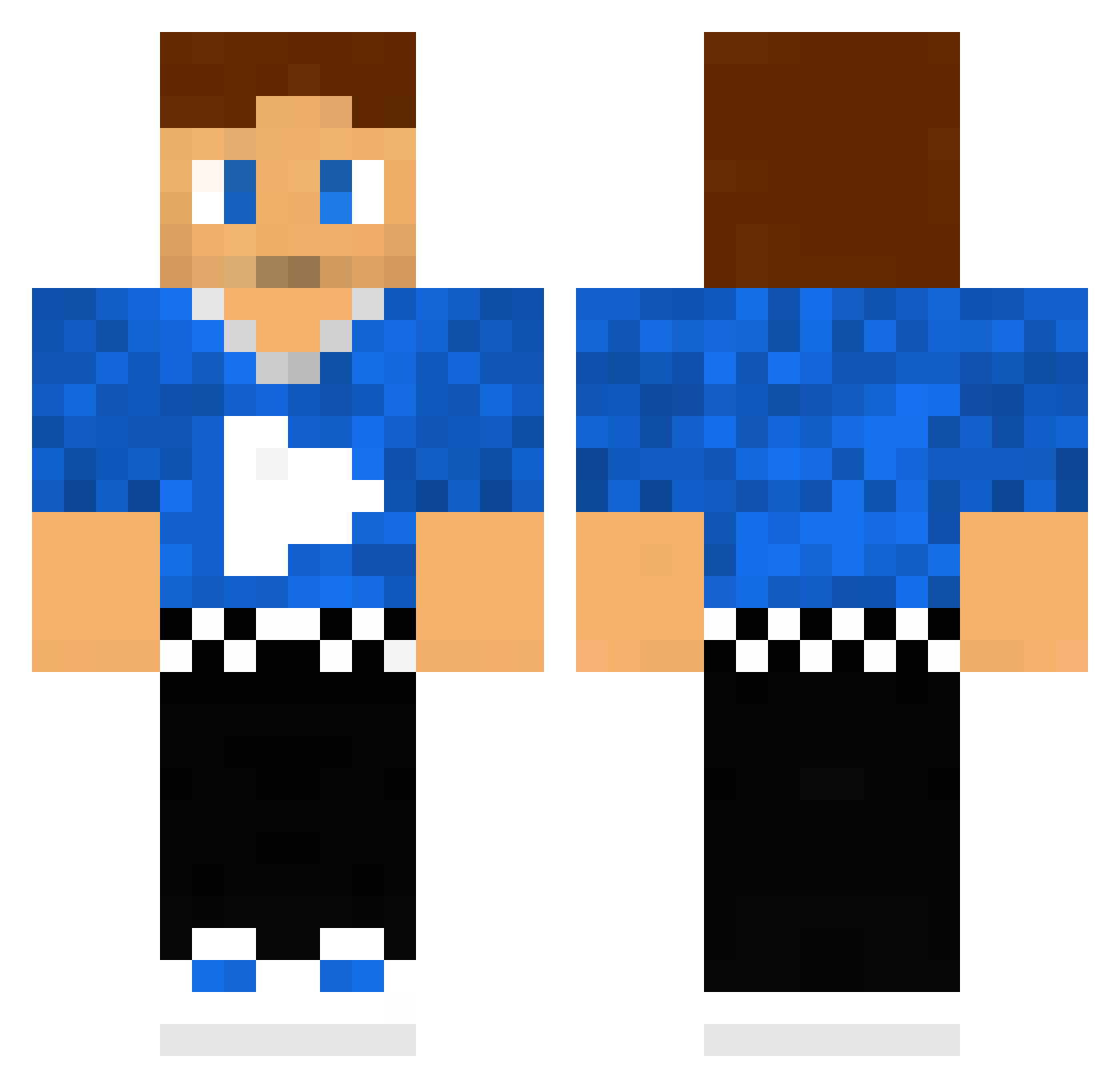 Siphano Minecraft skin, front and back view