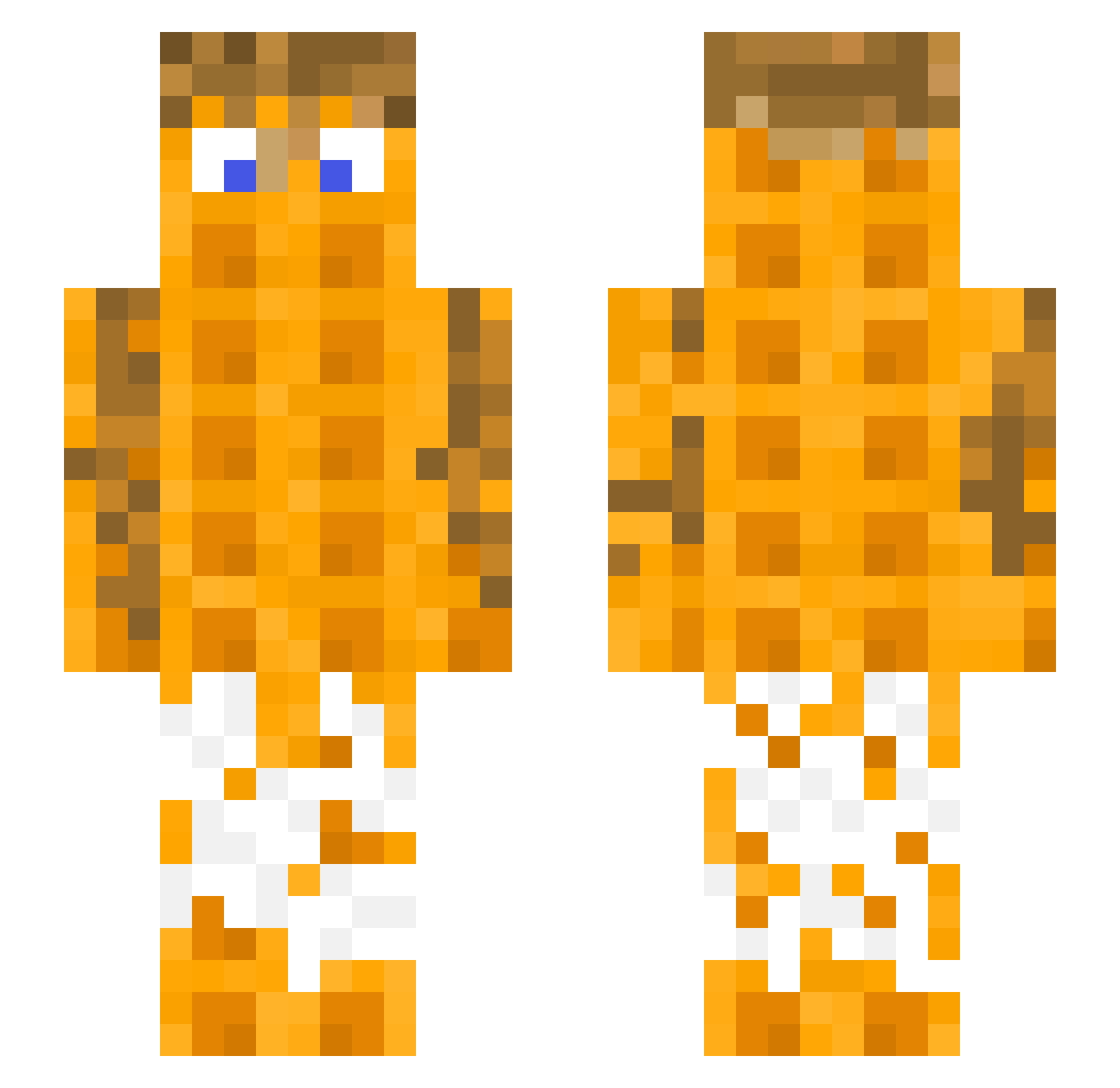 waffle_bird Minecraft skin, front and back view