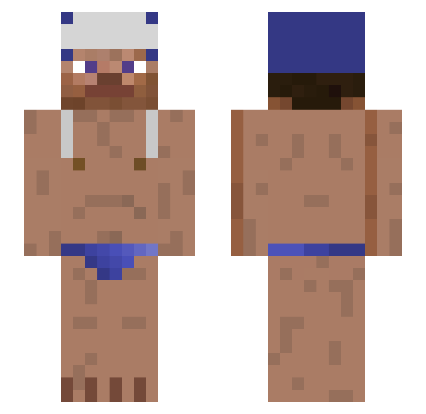 golvr Minecraft skin, front and back view