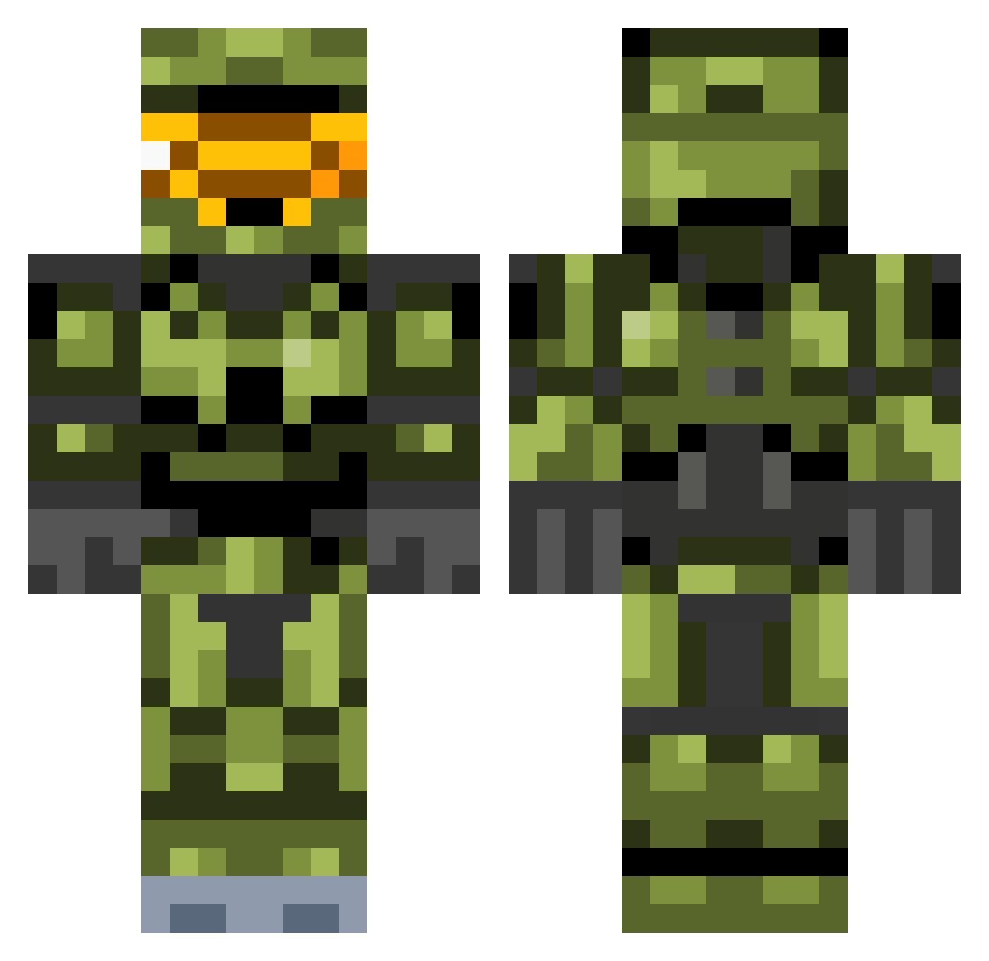 TheZGR_ Minecraft skin, front and back view