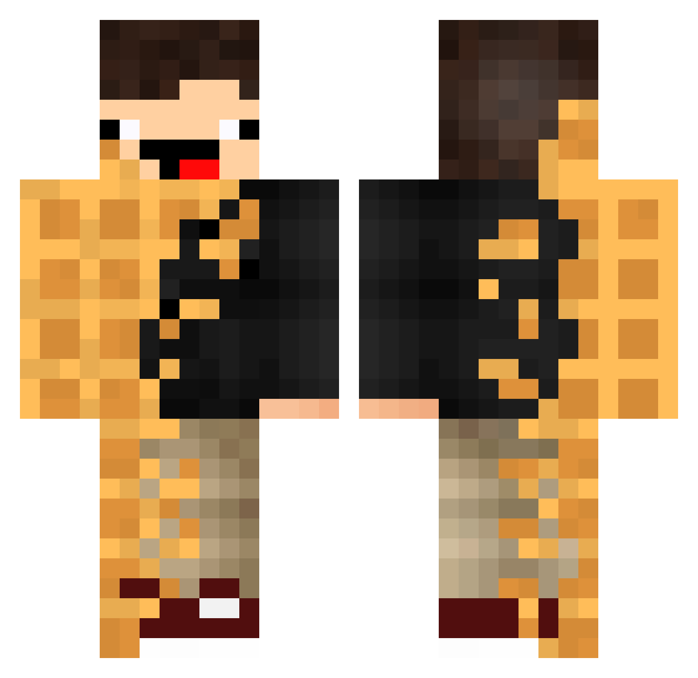 CrePz69 Minecraft skin, front and back view
