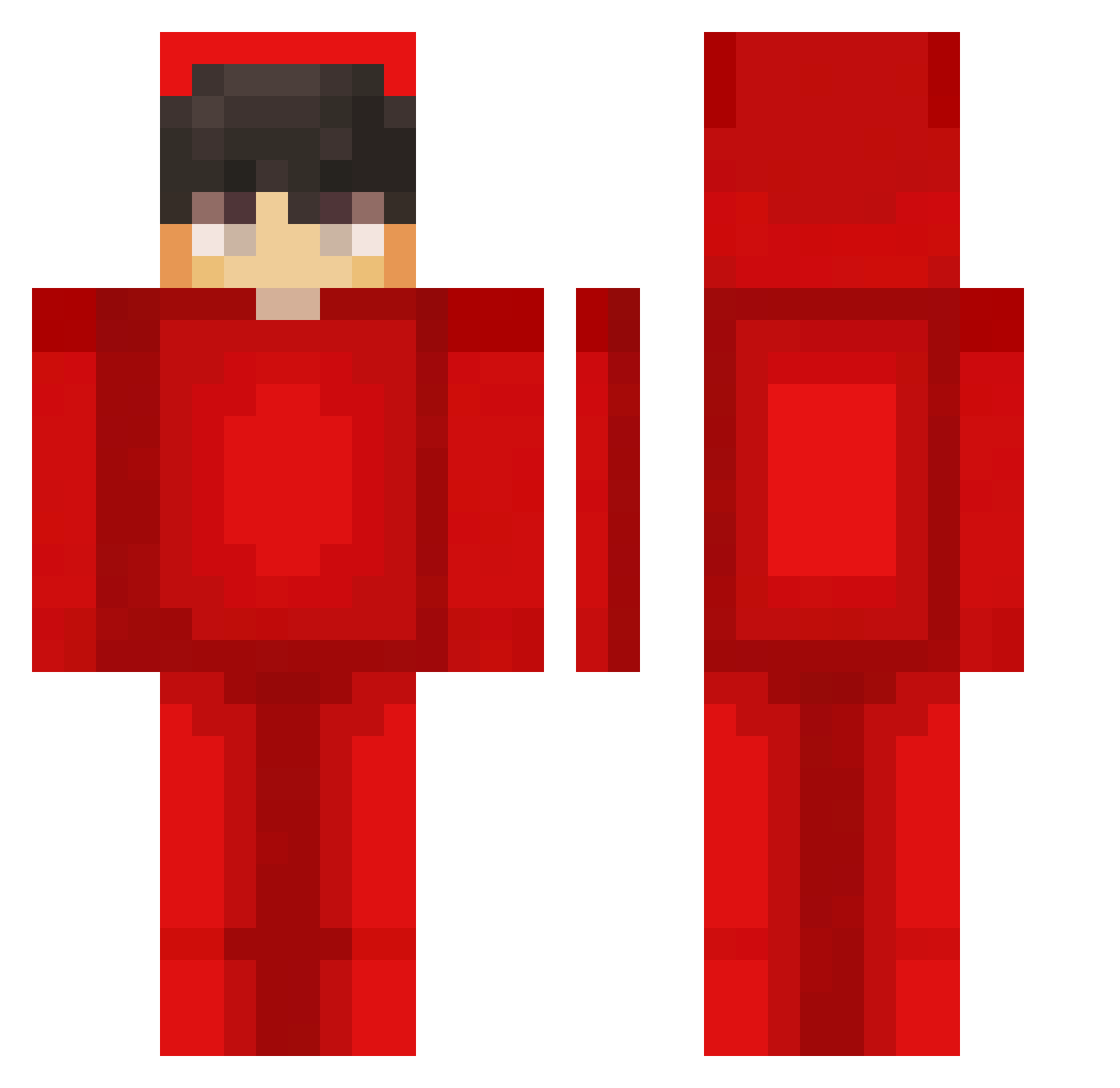 Montyisacat Minecraft skin, front and back view
