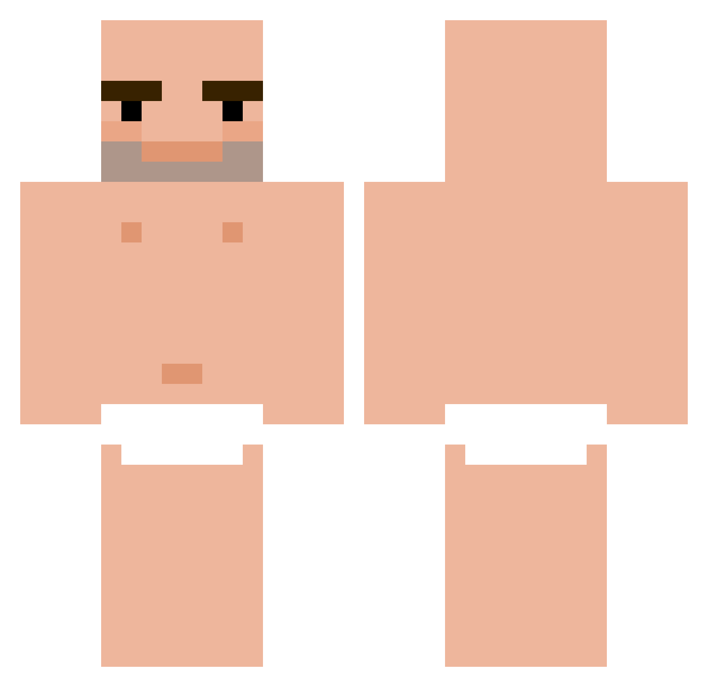 Witch_Doct0r Minecraft skin, front and back view