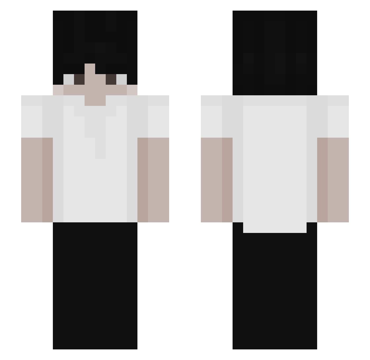 Potqto_ Minecraft skin, front and back view