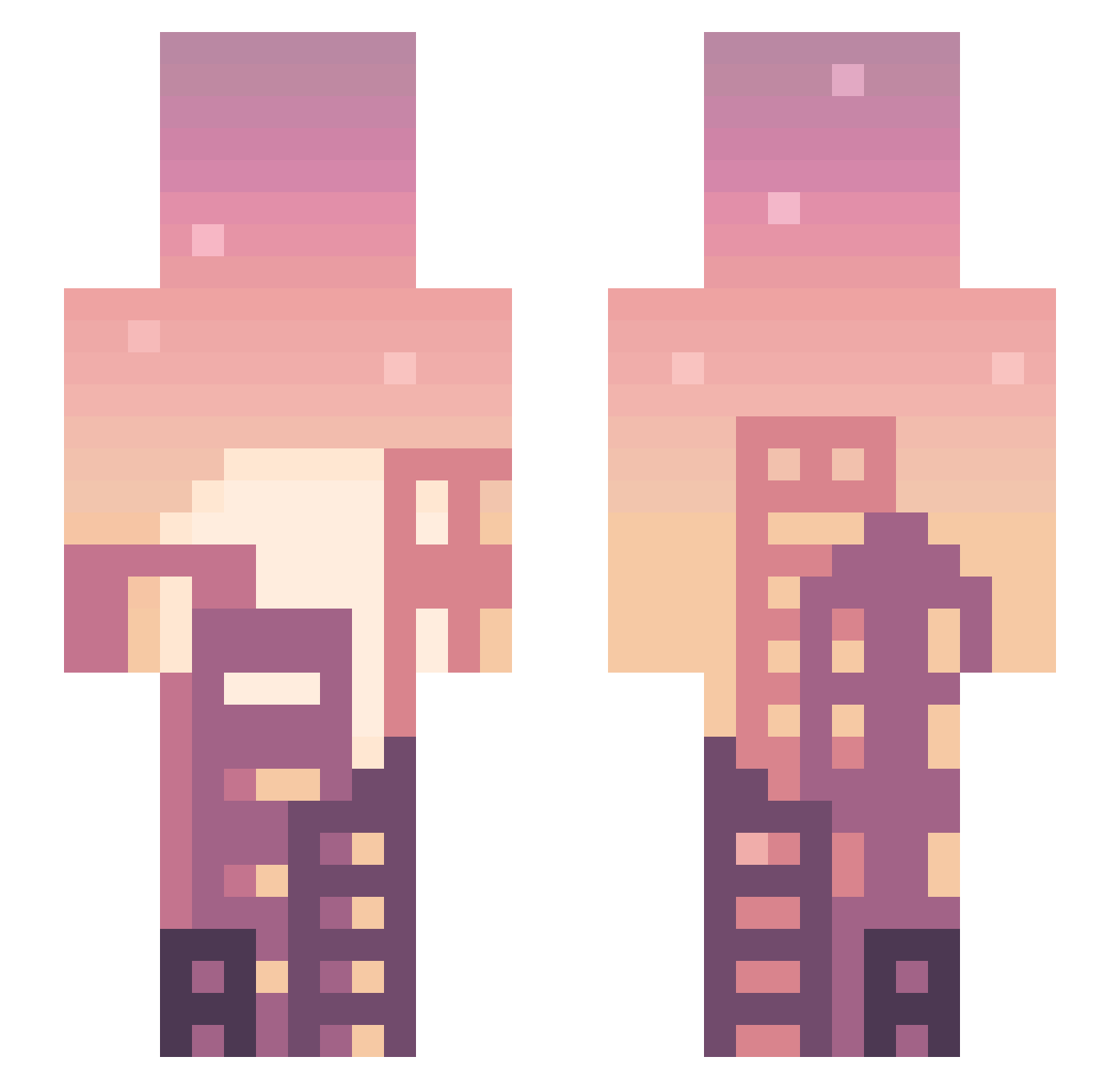 Dessertsfirst Minecraft skin, front and back view