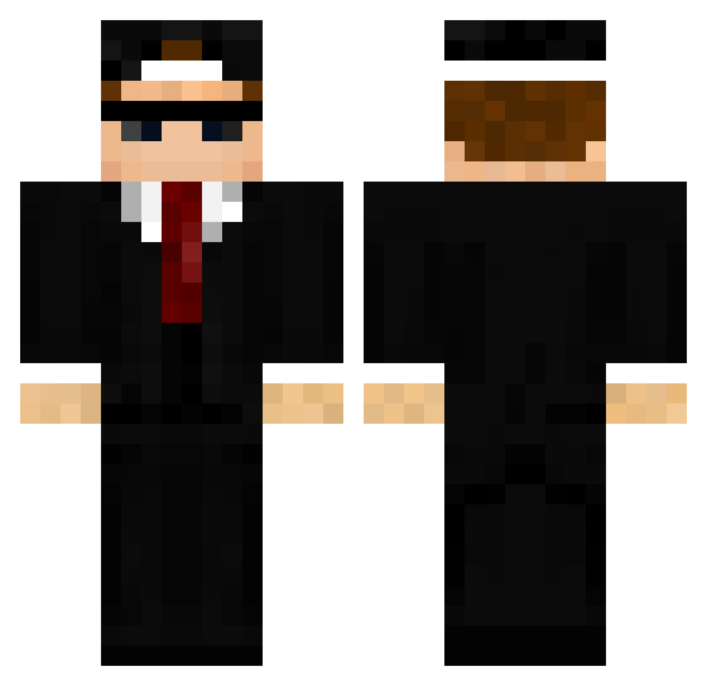 vosje Minecraft skin, front and back view