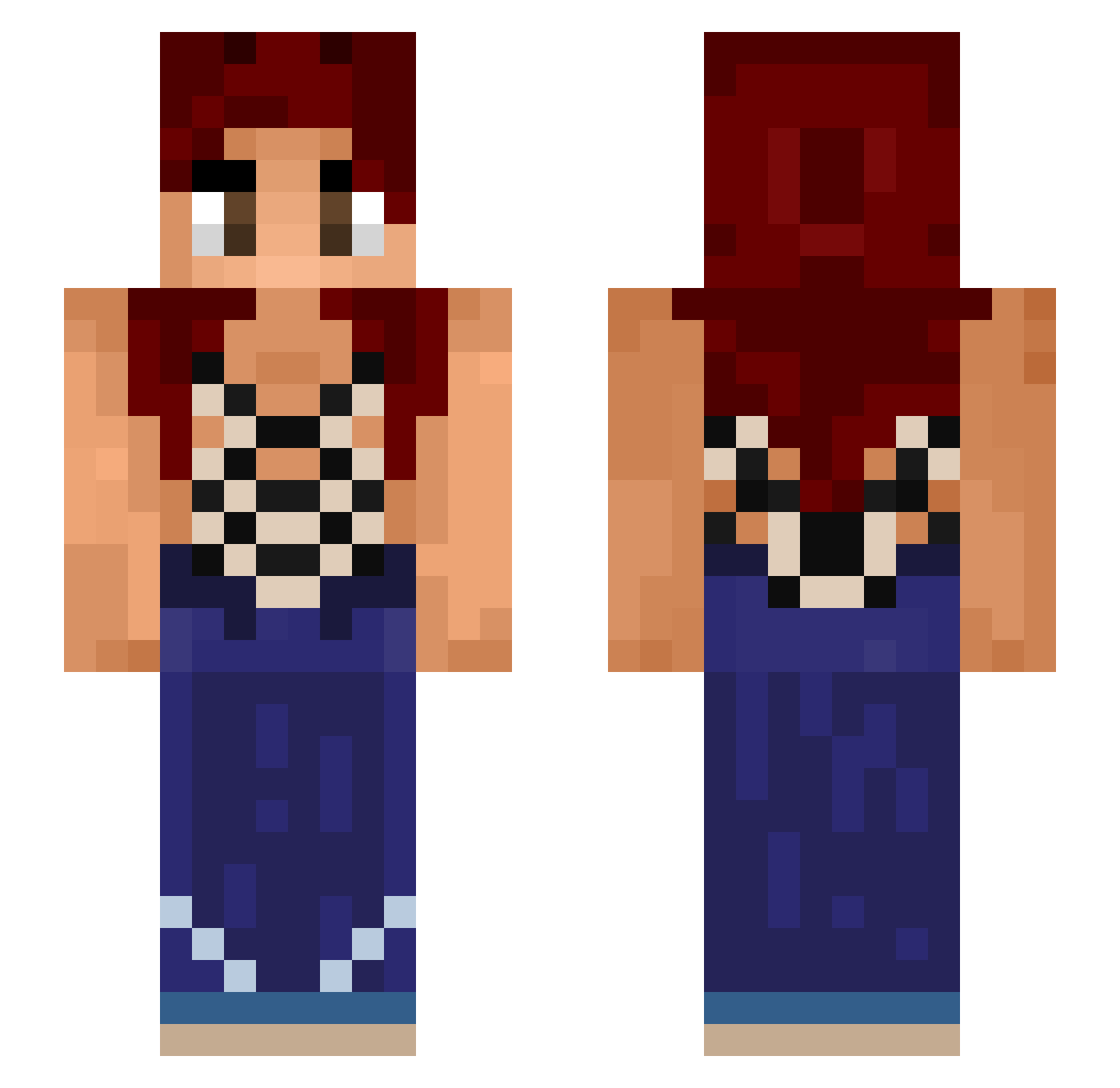 Putzi21 Minecraft skin, front and back view