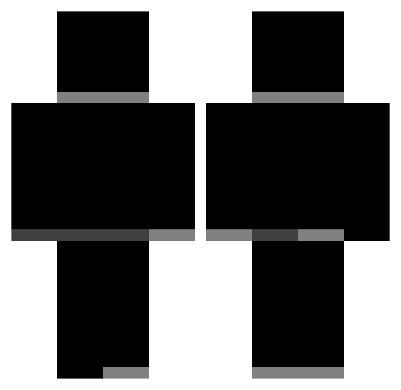 thelost404 Minecraft skin, front and back view