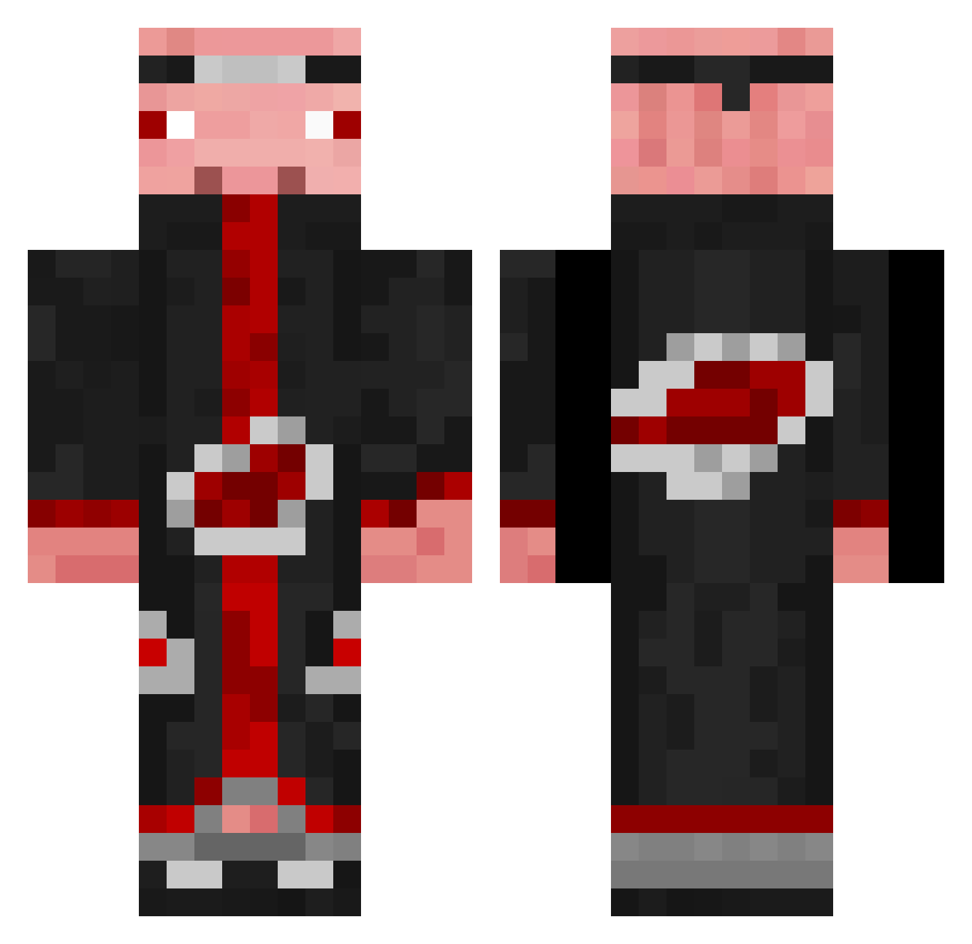 sprintrox Minecraft skin, front and back view