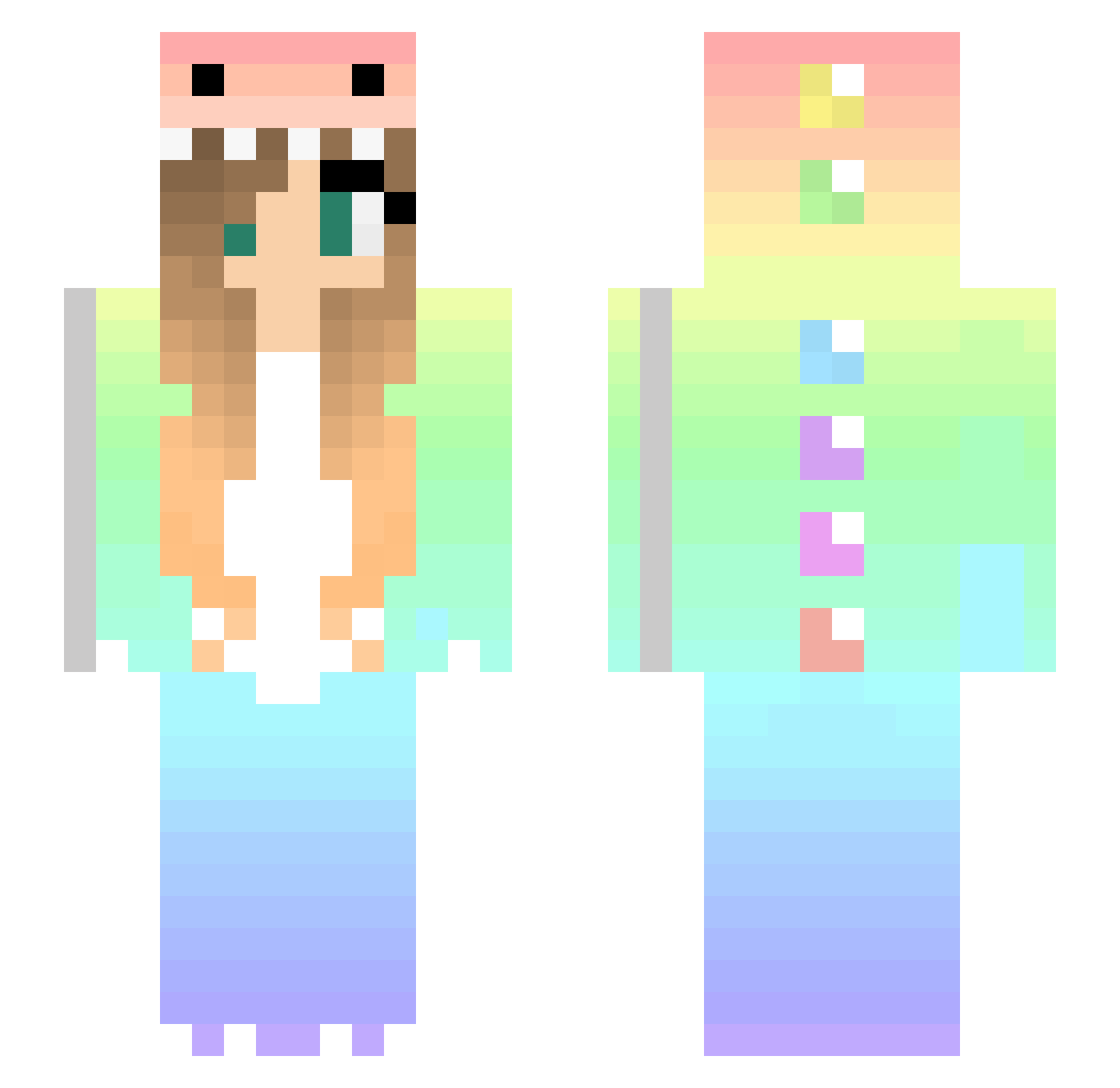 stegosaurus_AL Minecraft skin, front and back view