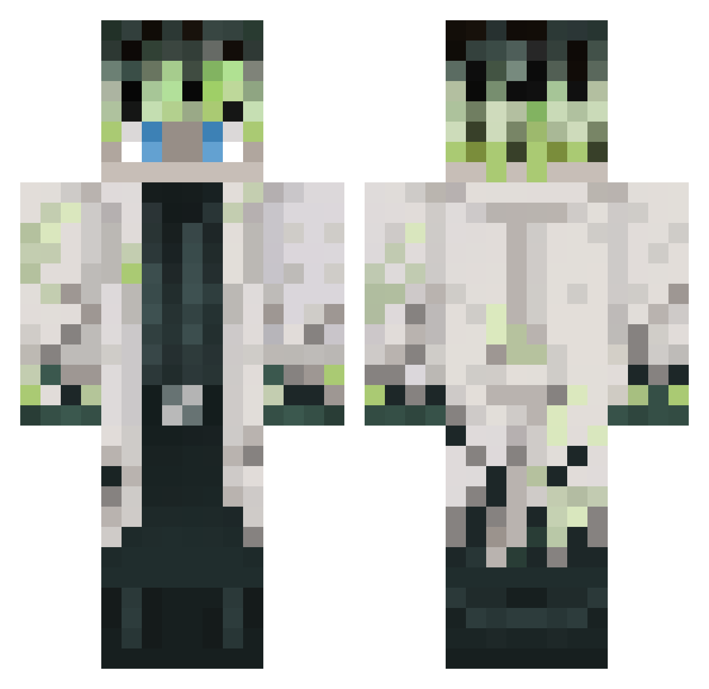 Needyoureblood Minecraft skin, front and back view