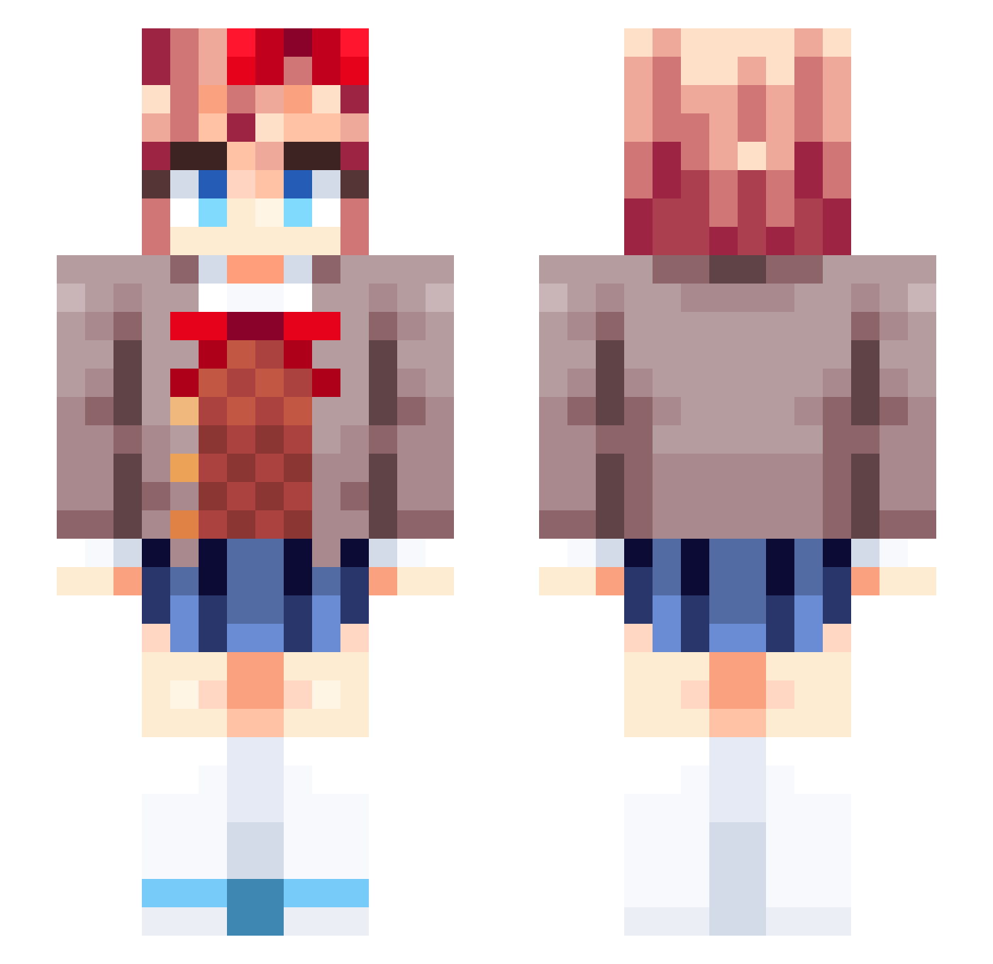 Nautilus44123 Minecraft skin, front and back view